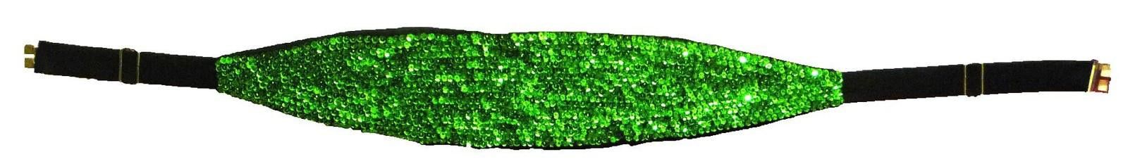 Designer Sequin Cummerbund Belt Emerald Green Size ONE SIZE - 1 Preview