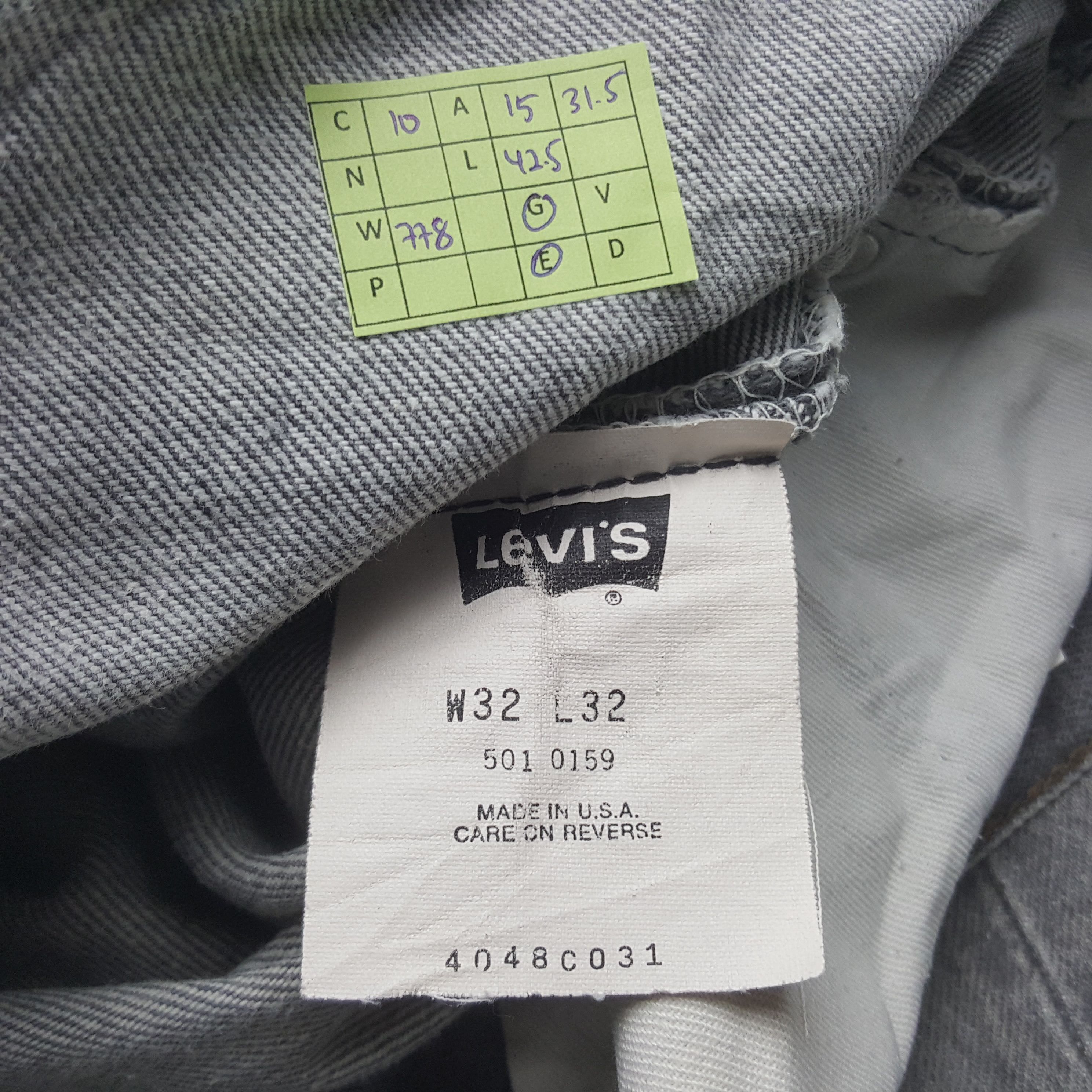 Levi's Vintage 90's Levi's 501 Regular Style Denim Jeans RR10 Size US 30 / EU 46 - 13 Thumbnail