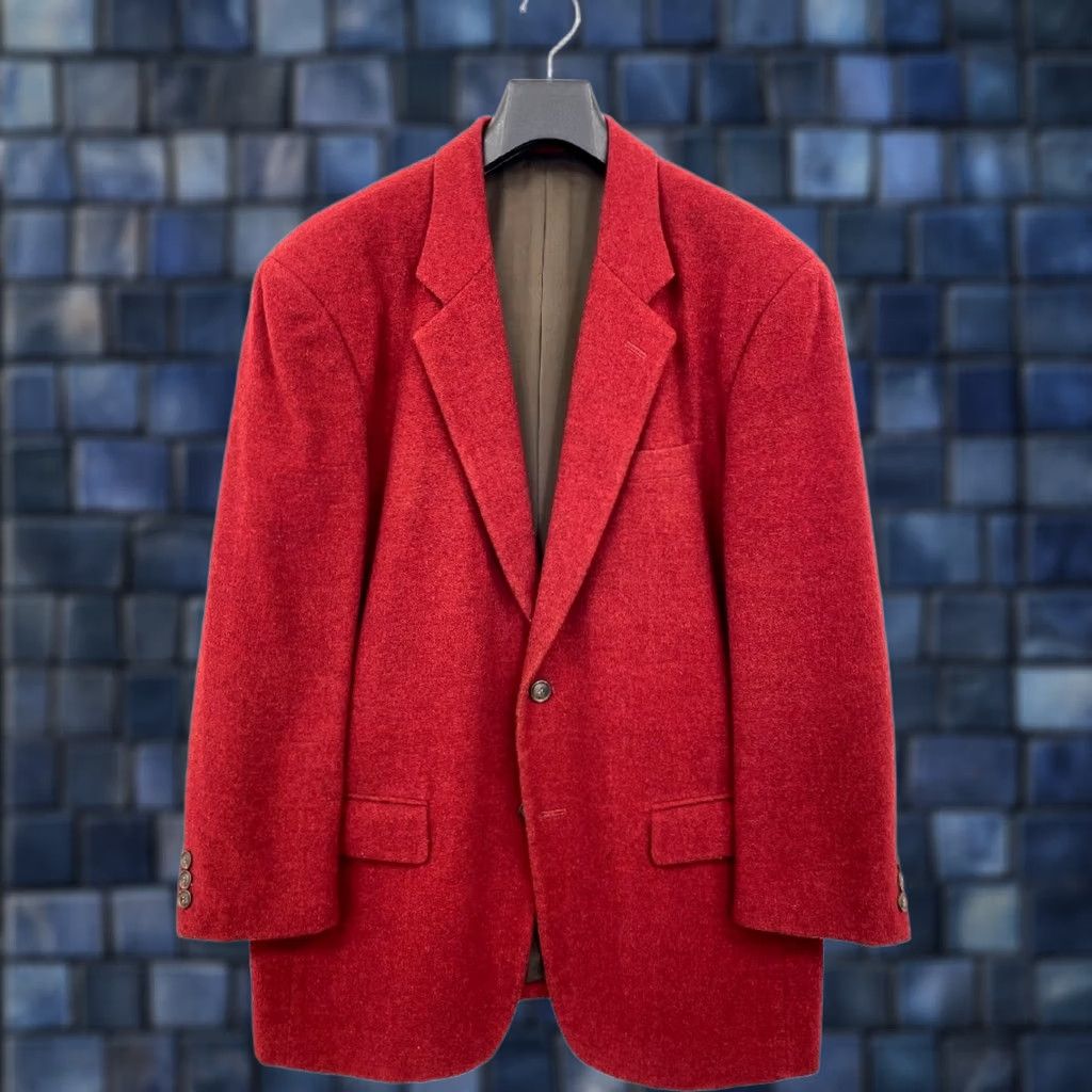 Issey Miyake ISSEY MIYAKE Men's Wool Jacket Size L Red Button Solid USED Size US L / EU 52-54 / 3 - 1 Thumbnail