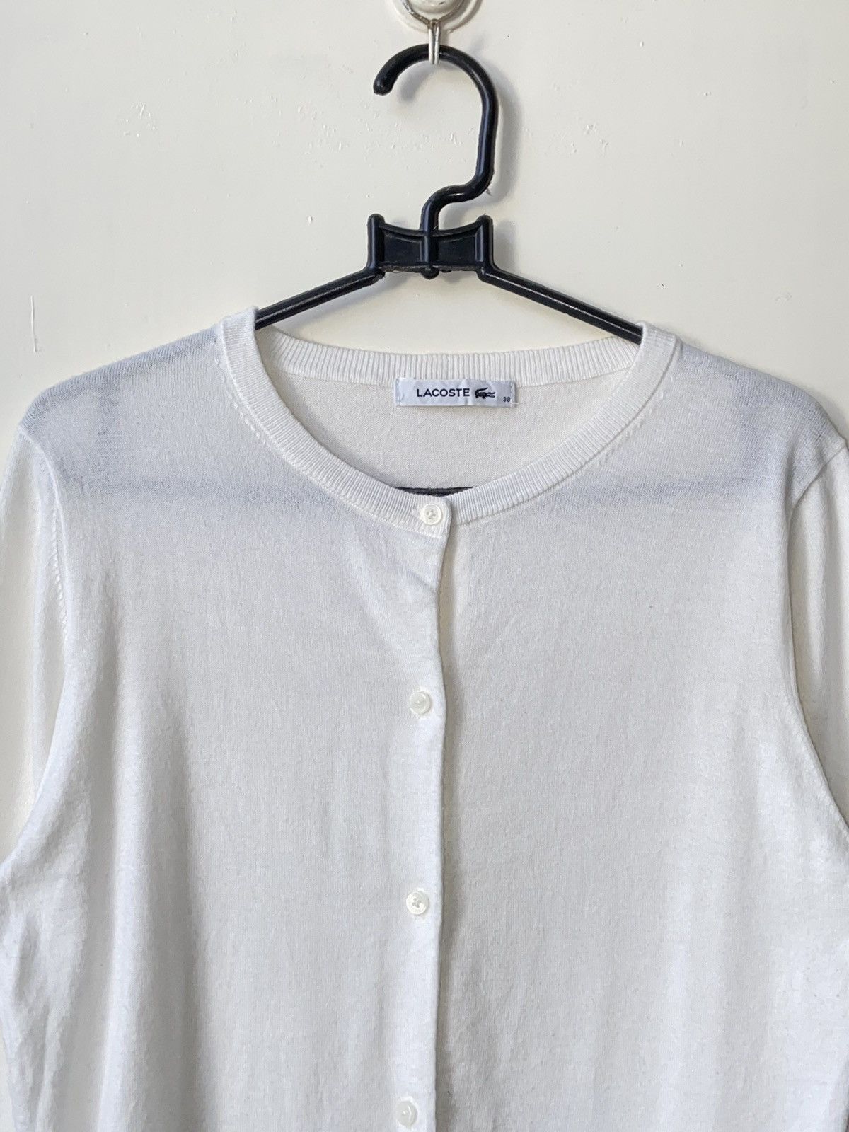 Lacoste LACOSTE White Cardigan Size US XS / EU 42 / 0 - 3 Thumbnail