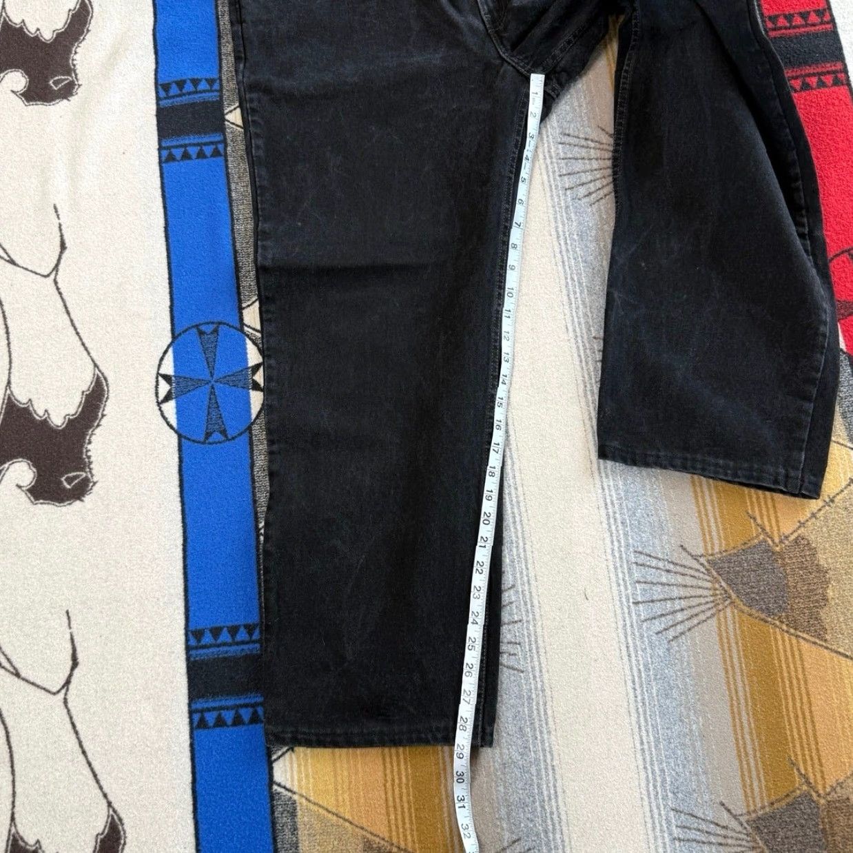 Levi's VINTAGE Levi’s 550 Black Denim Jeans 40x29 Men Regular Straight Zip Button Canada 90s Size US 40 / EU 56 - 6 Thumbnail