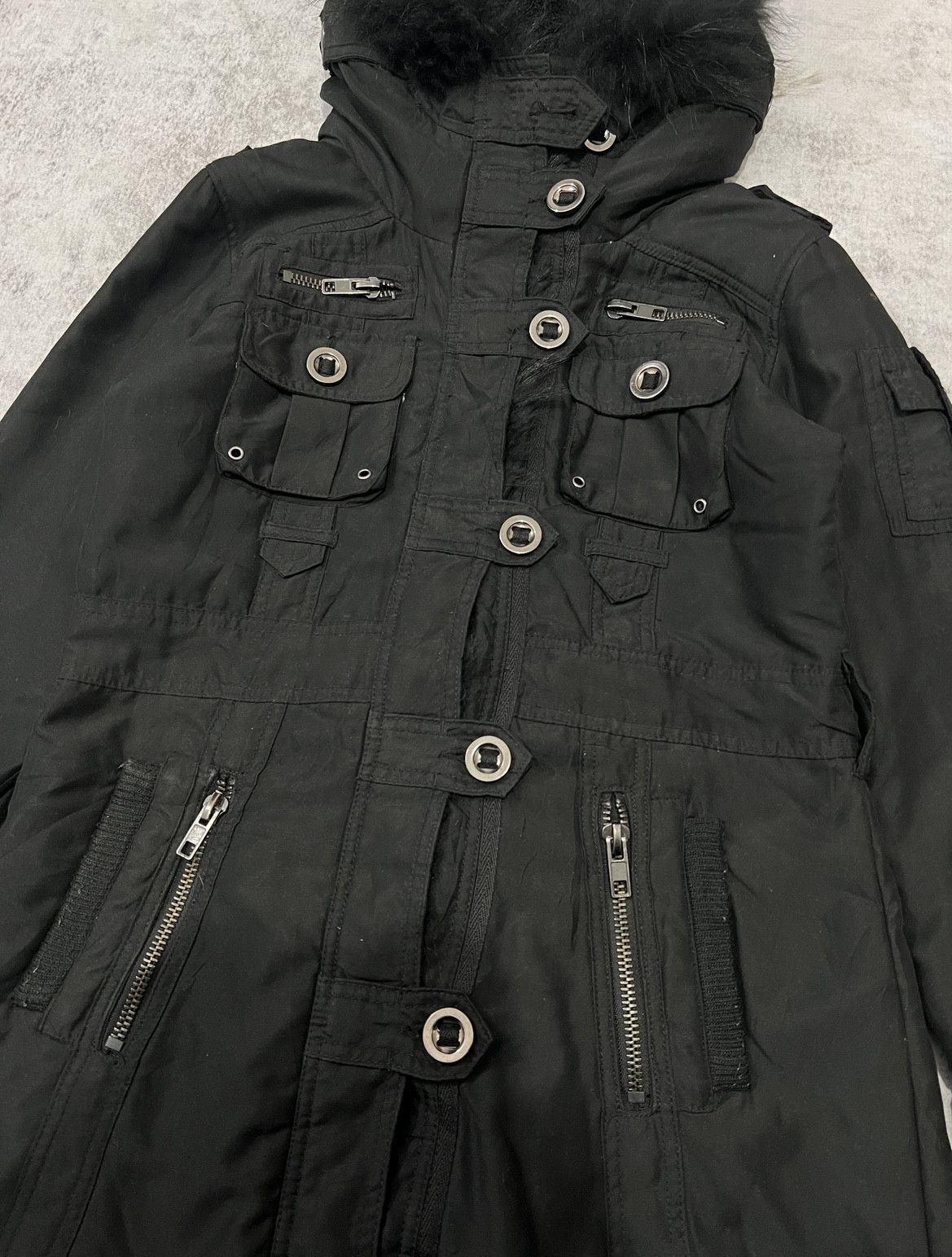 Japanese Brand 2000s Japanese Ifsixwasnine Opium Napoleon Fur Hodded y2k Size US M / EU 48-50 / 2 - 3 Thumbnail