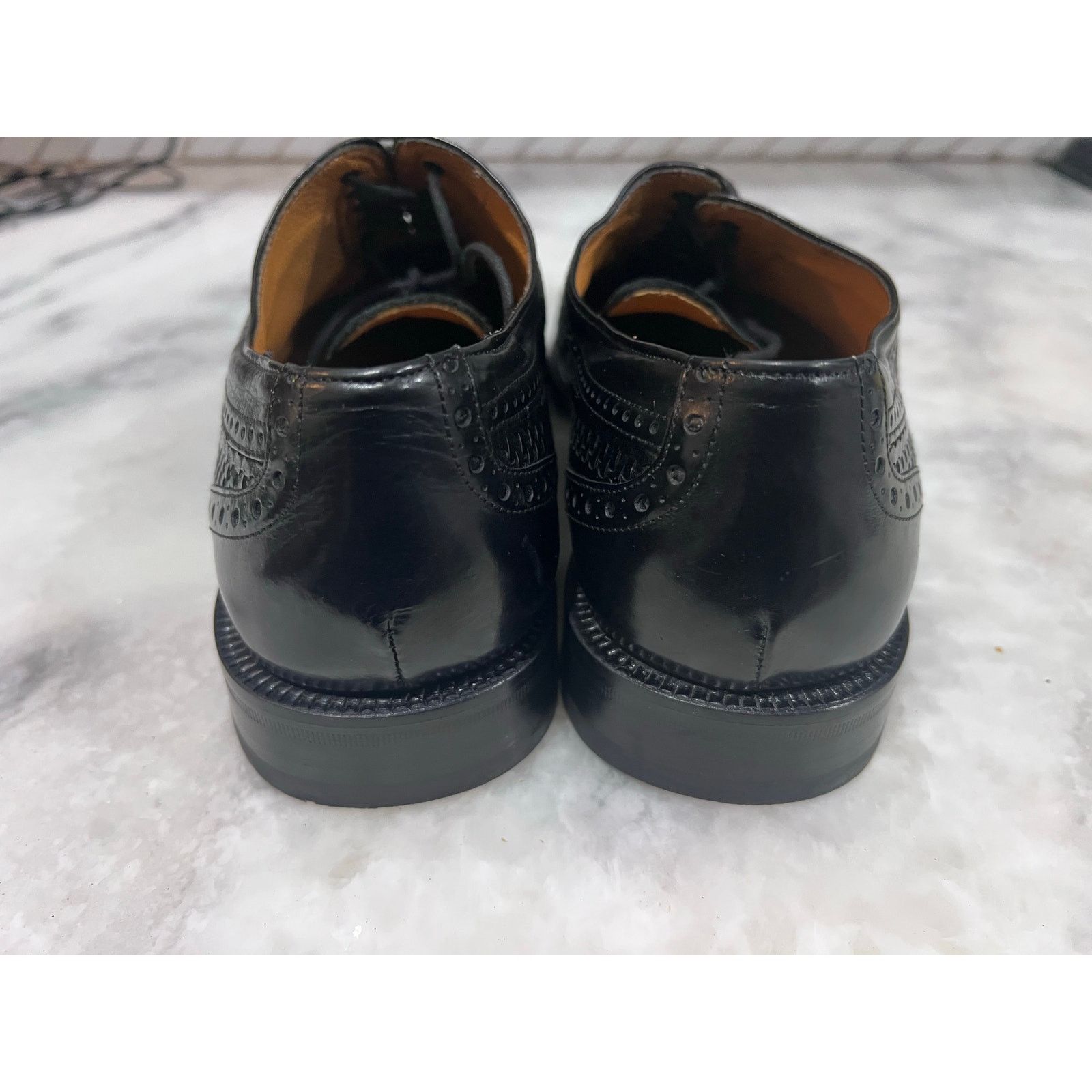 Mezlan Mezlan Dubai Black Woven Cap Toe Oxfor Dress Shoe Men’s Sz 8 Size US 8 / EU 41 - 14 Thumbnail