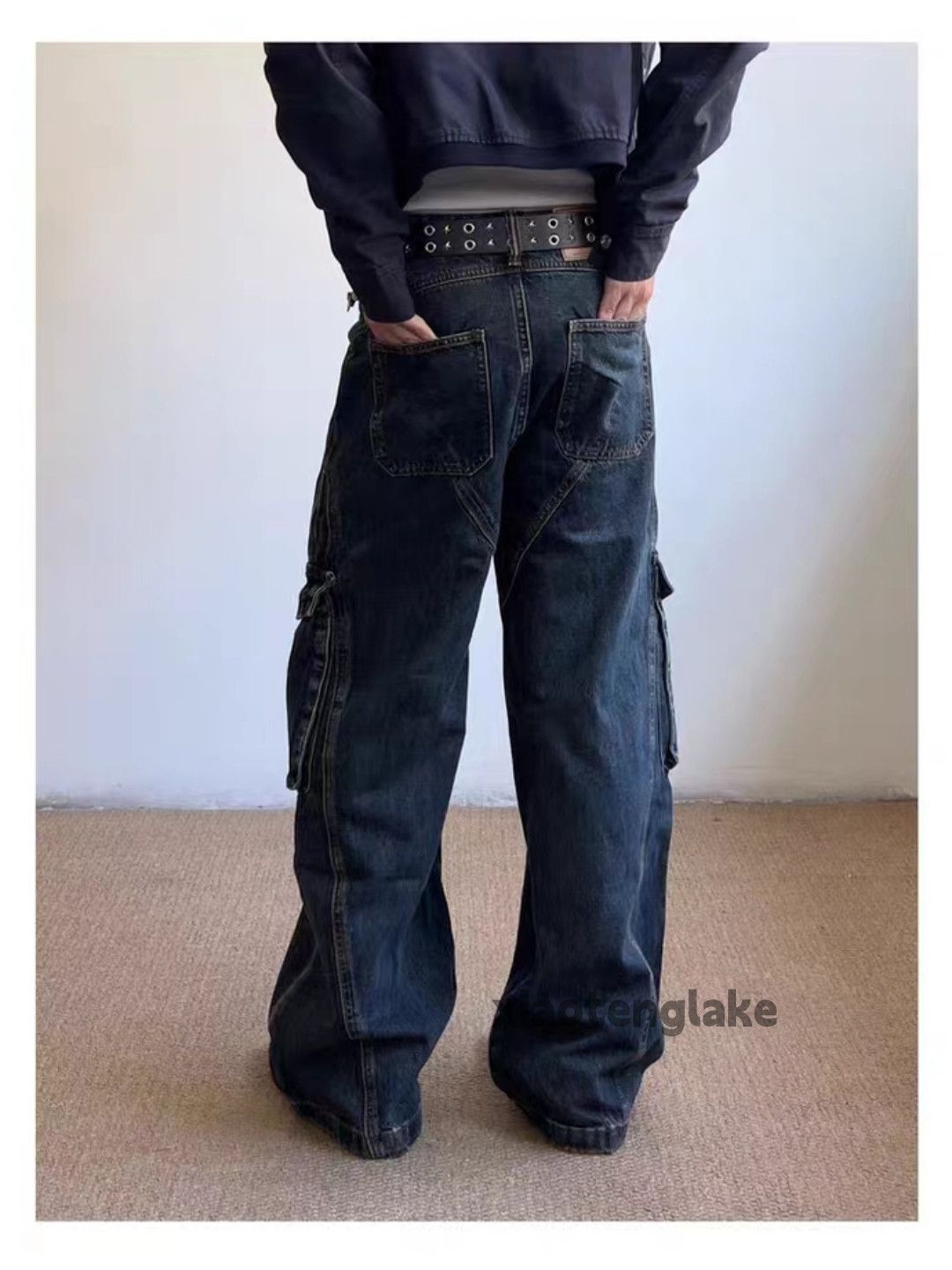 Jean Zx utility skate hiphop cargo loose baggy cargo jeans Size US 33 - 4 Thumbnail