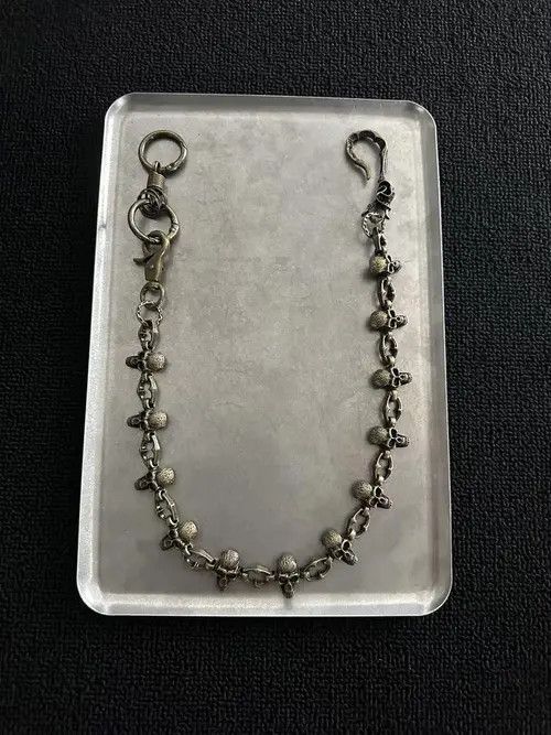 Jewelry 668Silver Skull Chain Wallet Keychain, Gothic Pants Chain Size ONE SIZE - 6 Thumbnail
