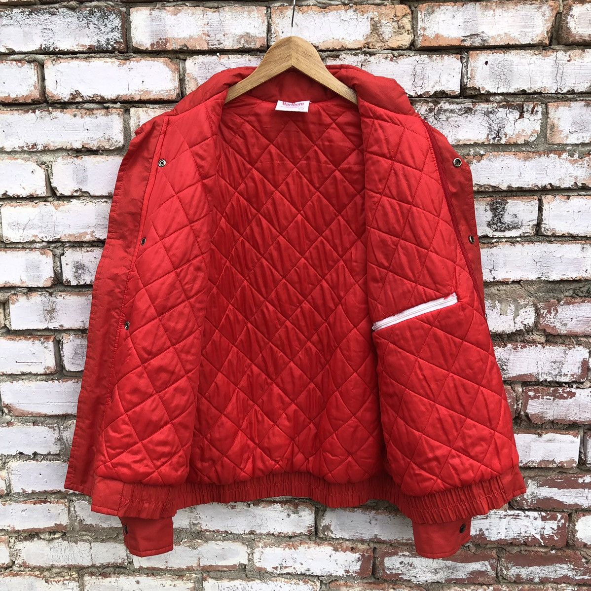 Marlboro Vintage 90s Marlboro Big Logo Racing Bomber Jacket Size US L / EU 52-54 / 3 - 4 Thumbnail