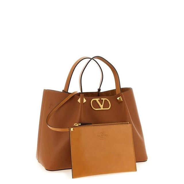 Valentino VALENTINO GARAVANI Shopping medium Brown Tote Bag New & Auth Size ONE SIZE - 3 Thumbnail