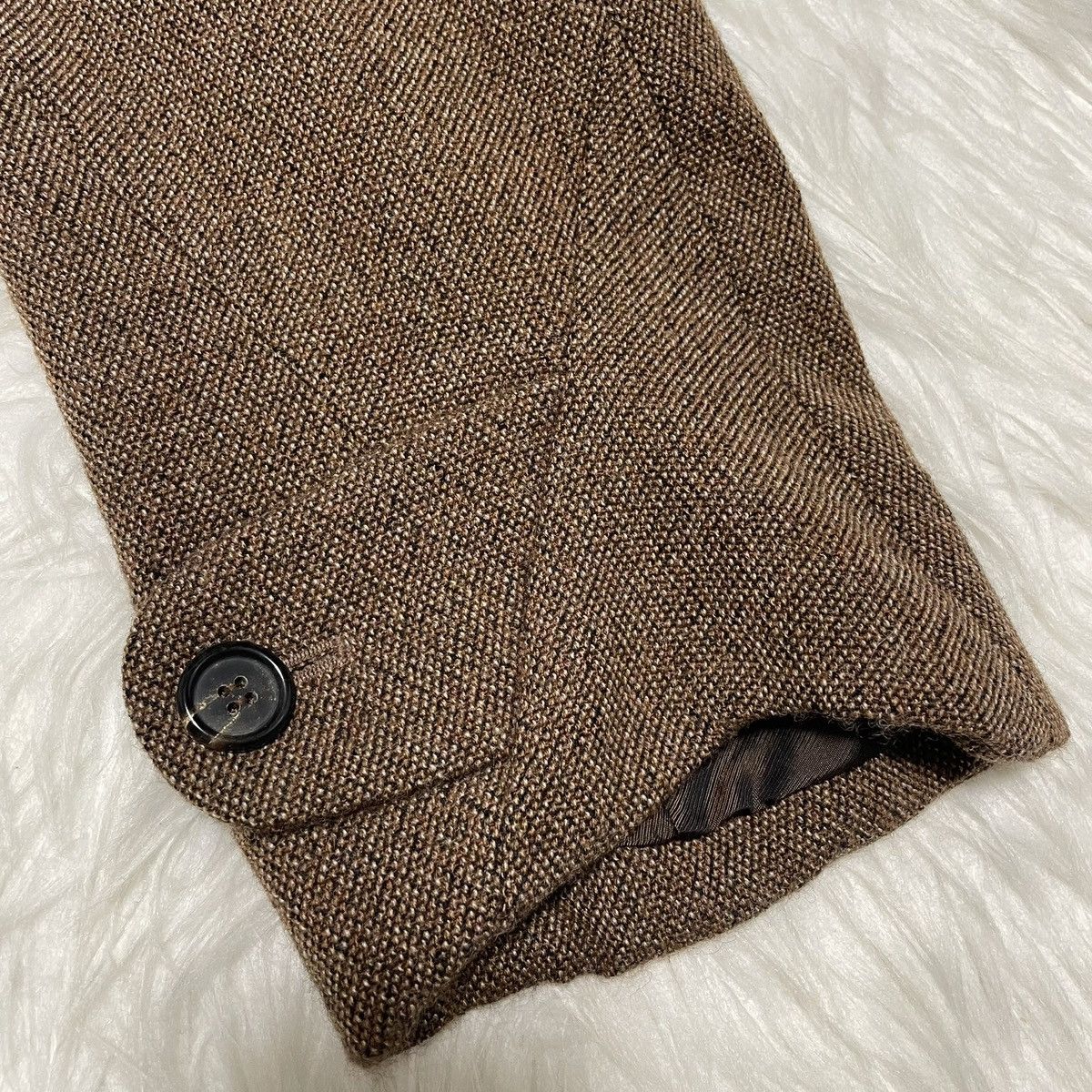 Marni Genuine Marni Asymmetrical Short Wool Jacket 38 Brown MARNI Size XS / US 0-2 / IT 36-38 - 8 Thumbnail