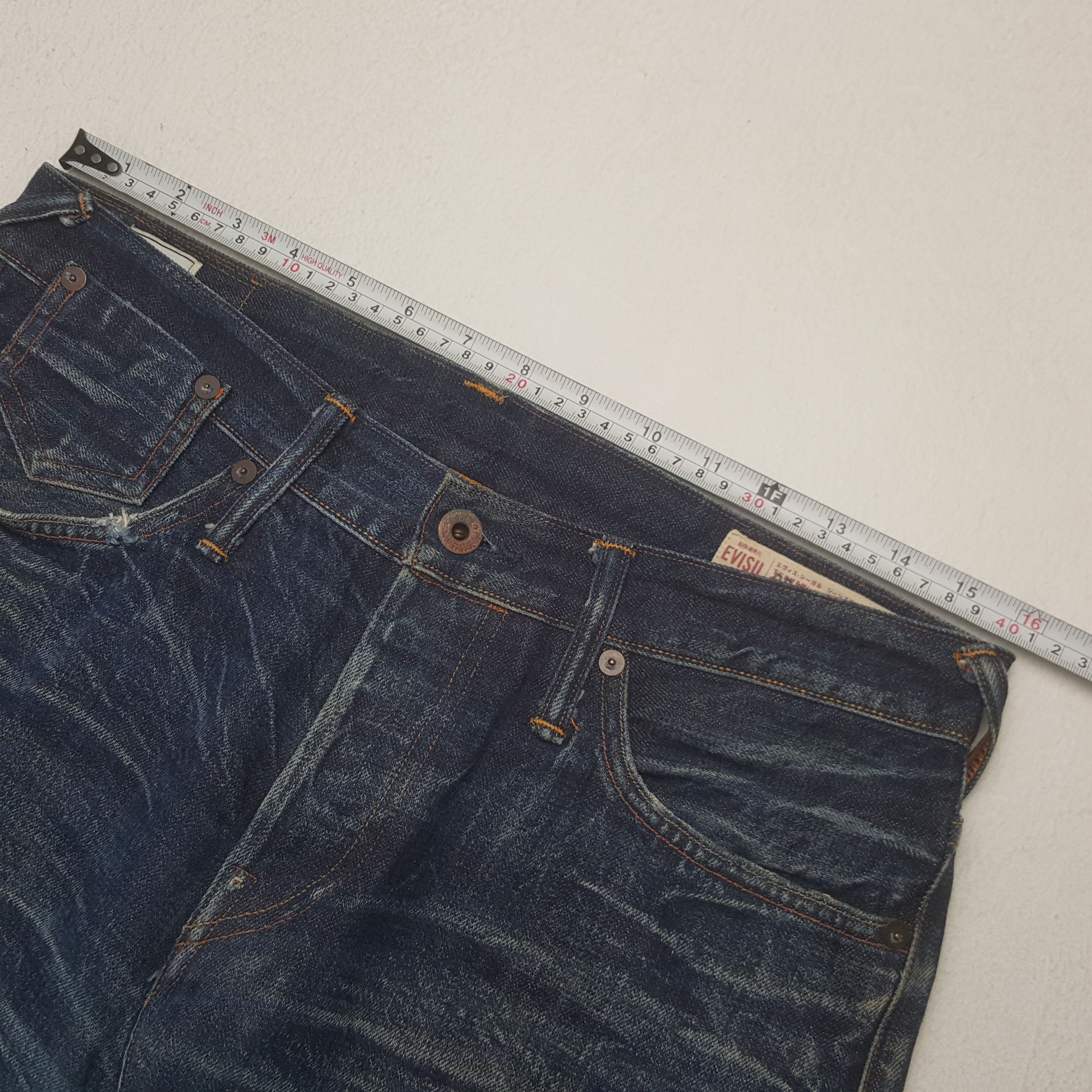 Evisu × Japanese Brand Vintage Evisu No 5 Selvedge Custom Art Daicock Denim Jeans Size US 31 - 7 Thumbnail