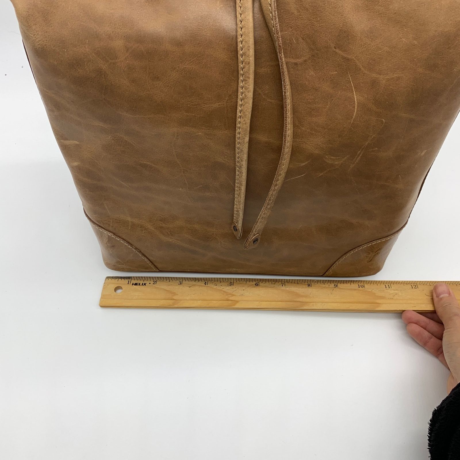 Frye Frye Leather Handbags Melissa Drawstring Hobo Bag Brown Size ONE SIZE - 13 Thumbnail