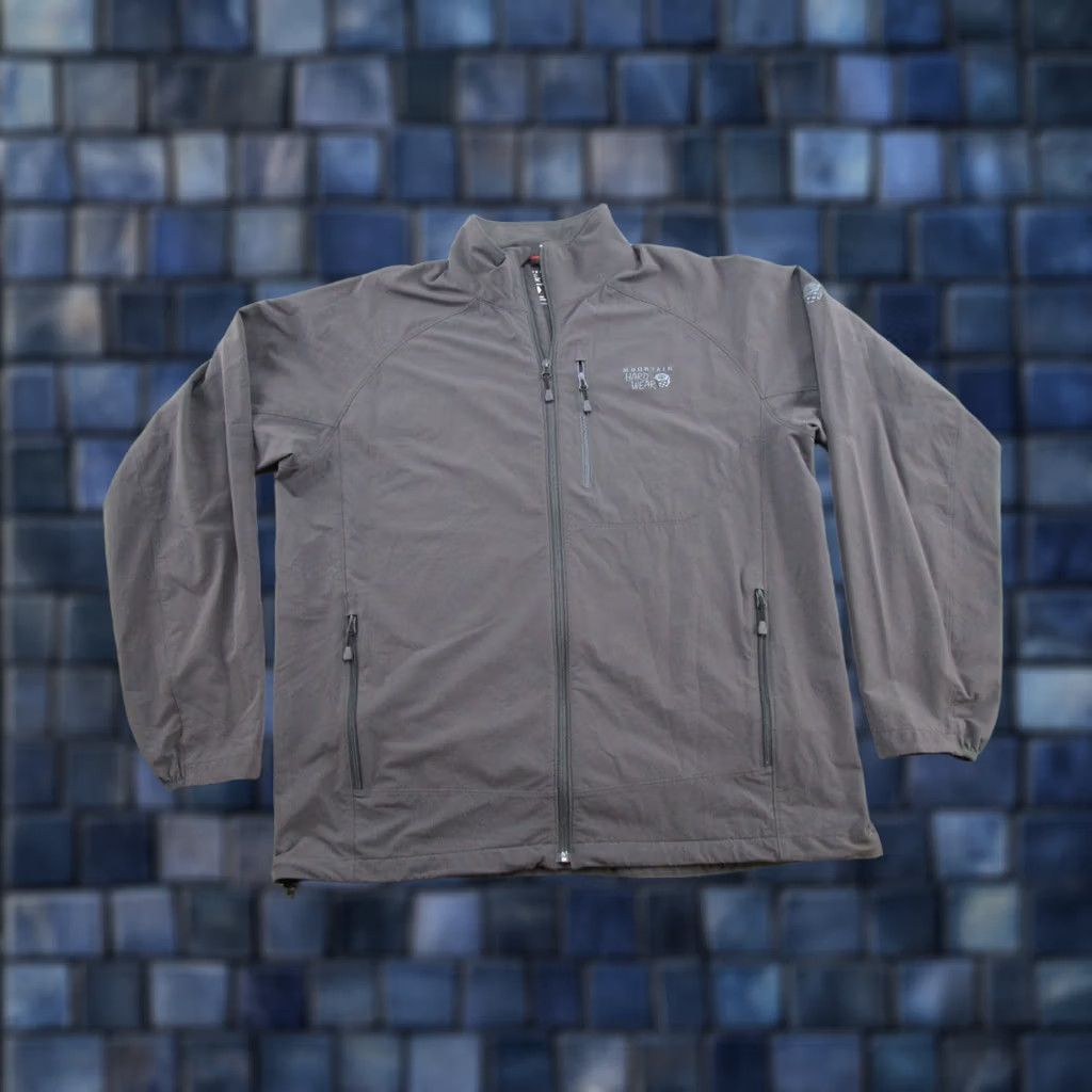 Mountain Hardwear Mountain Hardwear Mens Basic Nylon Blend Jacket Gray Zip Long Sleeve XL Windbreaker Outdoor Hiking Regular Mens Size US XL / EU 56 / 4 - 1 Thumbnail