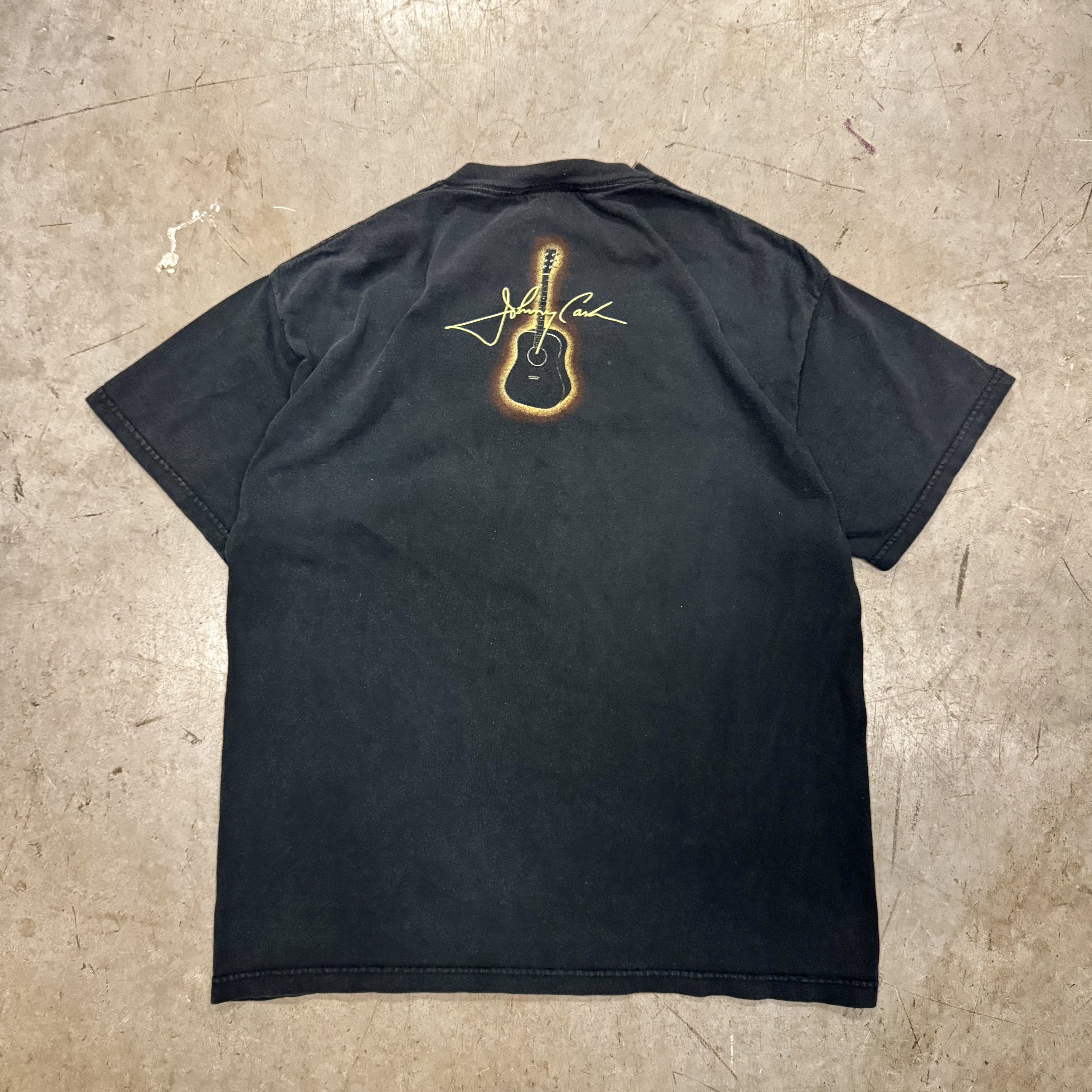 Band Tees × Vintage × Zion Rootswear VTG Y2K Faded Johnny Cash Zion Graphic T Shirt Band Rock Size US L / EU 52-54 / 3 - 2 Thumbnail
