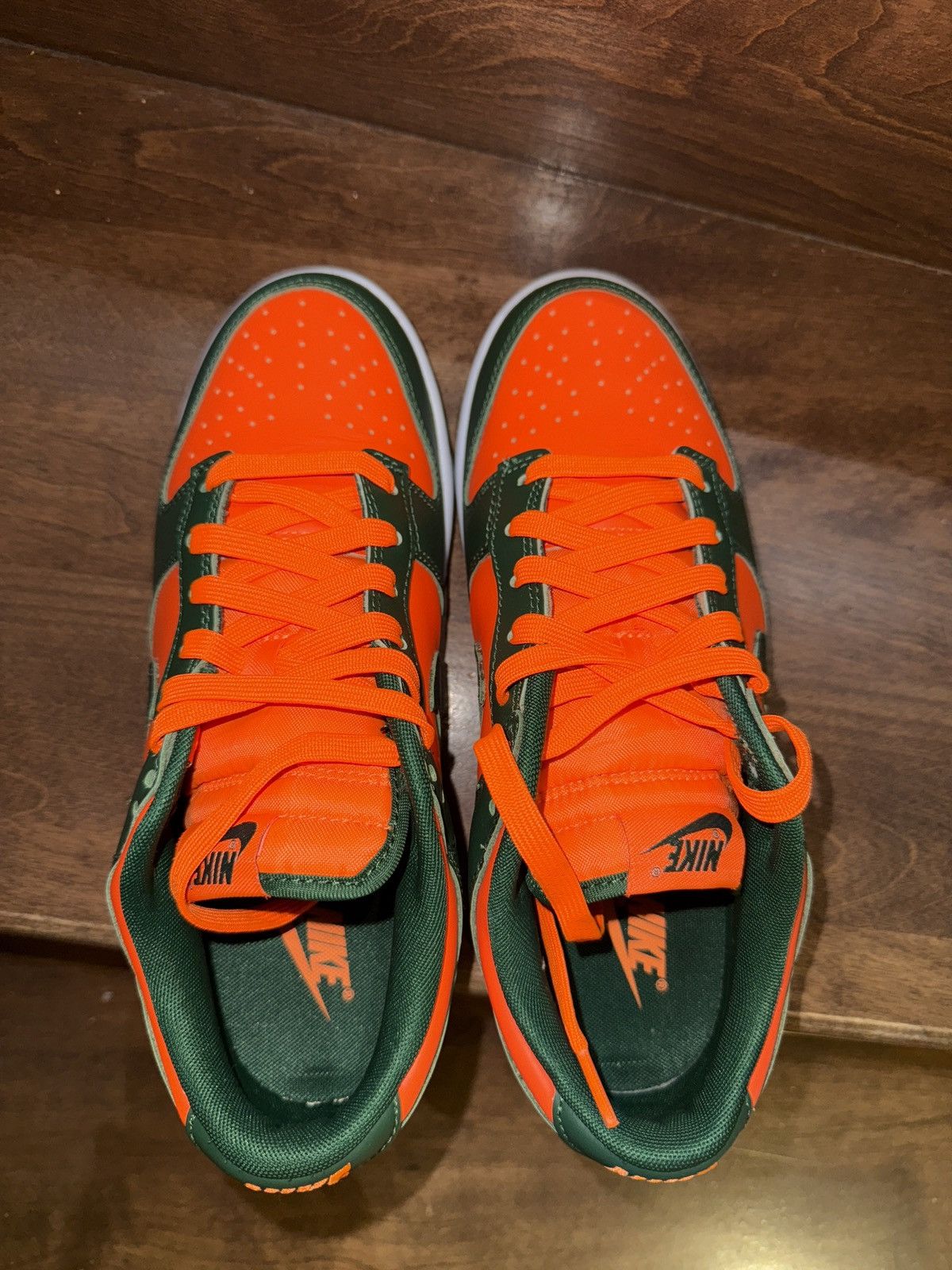 Nike Nike Dunk Low Miami Hurricanes Gorge Green US9 Size US 9 / EU 42 - 2 Thumbnail