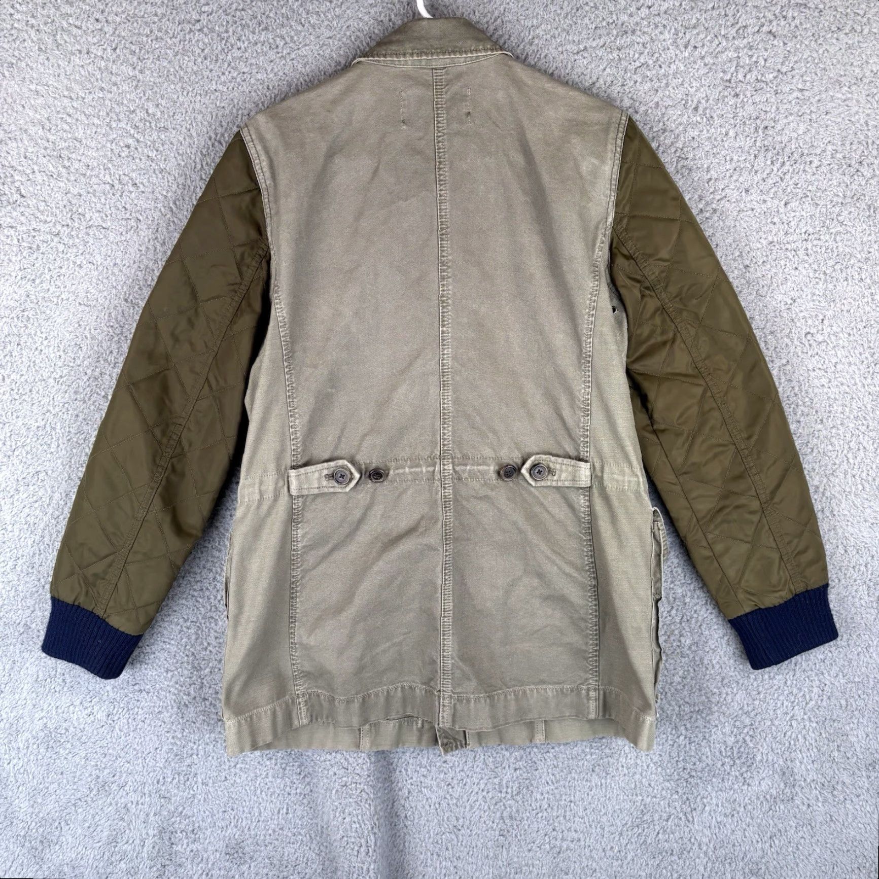 J.Crew J.CREW Jacket Womens M Olive Canvas Twill Chore Military Pockets Short Sleeve Full Zip Lightweight Camo Army Outdoor Preppy Size M / US 6-8 / IT 42-44 - 7 Thumbnail