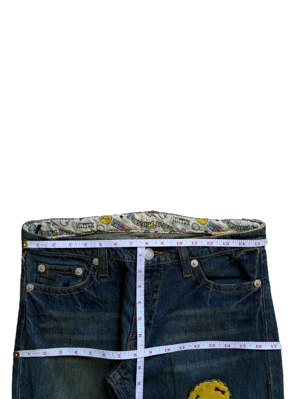 Japanese Brand Vintage Japanese Brand Rusty Mud Wash Embroidery Loose Jeans Size 31" - 12 Thumbnail