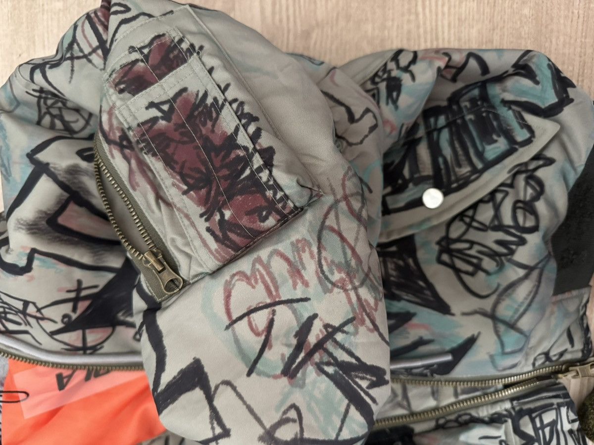 Mowalola Mowalola Graffiti Bomber Jacket with Hoodie Size US S / EU 44-46 / 1 - 7 Thumbnail