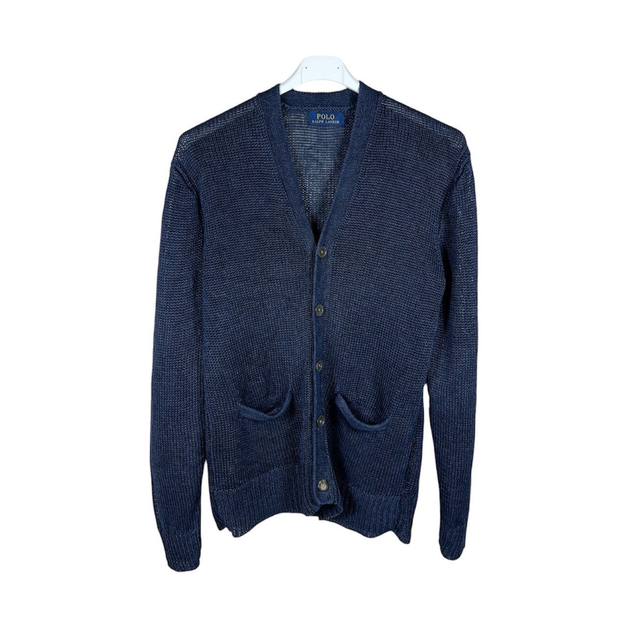 Polo Ralph Lauren Polo Ralph Lauren linen sweater cardigan knitted navy knit Size US M / EU 48-50 / 2 - 1 Thumbnail