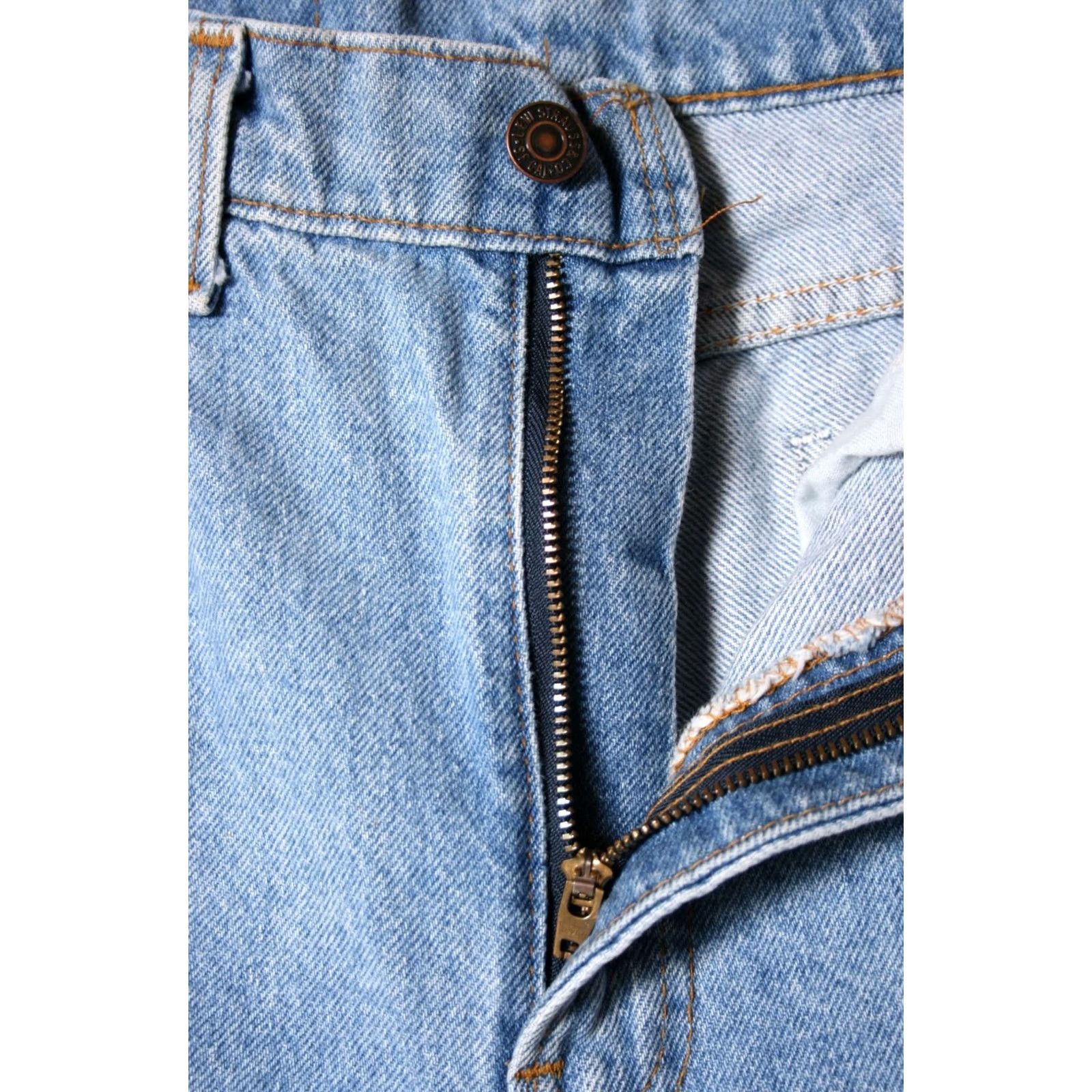Levi's VINTAGE Levi's 505 Orange Tab Blue Denim 12" Inseam Jean Shorts Sz 32 Mens Size US 31 - 2 Thumbnail