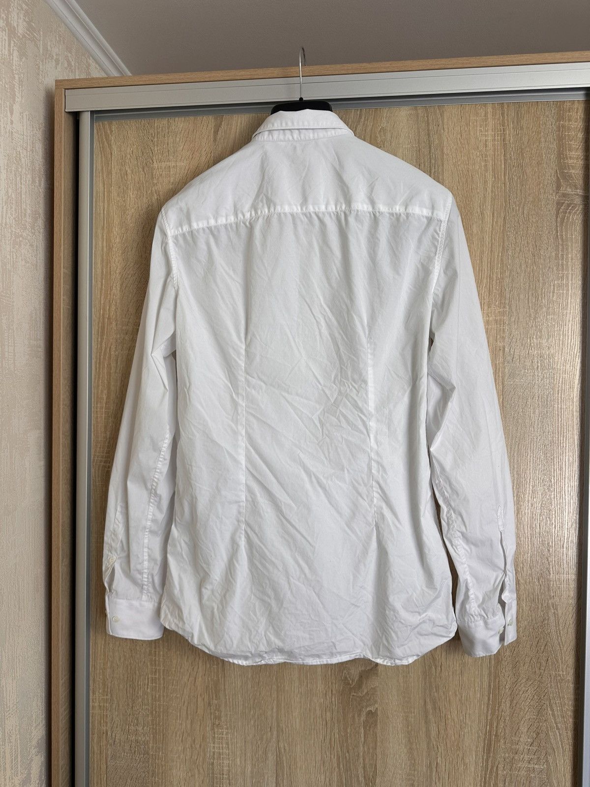 Neil Barrett 🔥 Neil Barrett Contrast Detail Striped Button Up Slim Shirt Size US L / EU 52-54 / 3 - 4 Thumbnail