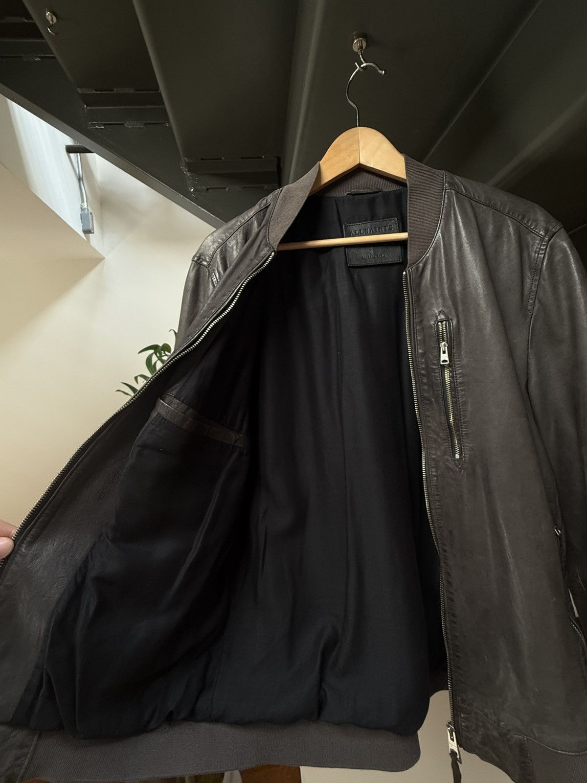 Allsaints Allsaints Kino Leather Bomber Jacket Size US M / EU 48-50 / 2 - 2 Thumbnail