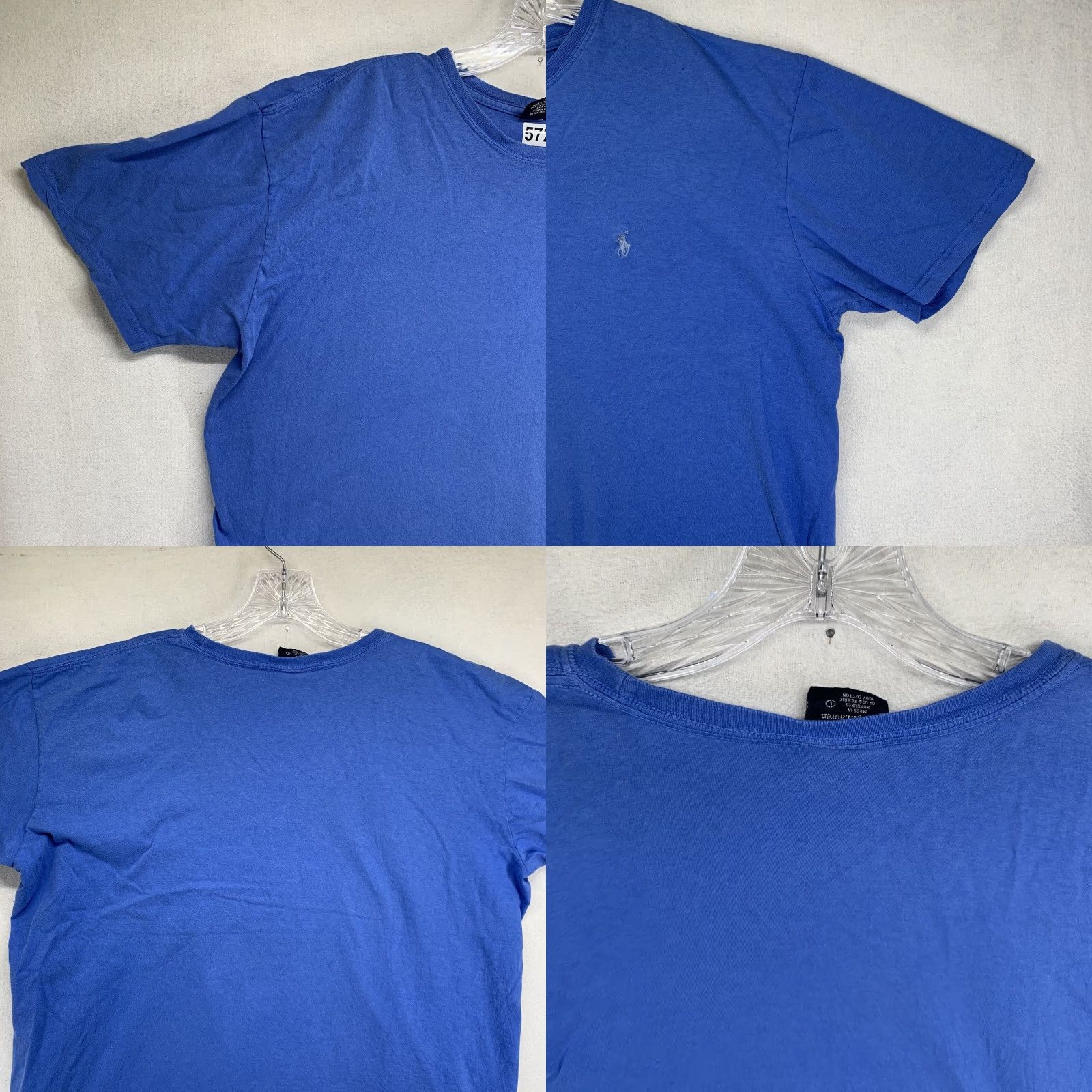 Ralph Lauren VINTAGE Polo Ralph Lauren T Shirt Men’s Large Blue 90s Cotton Blend Short Sleeve Logo Mens Size US L / EU 52-54 / 3 - 8 Thumbnail