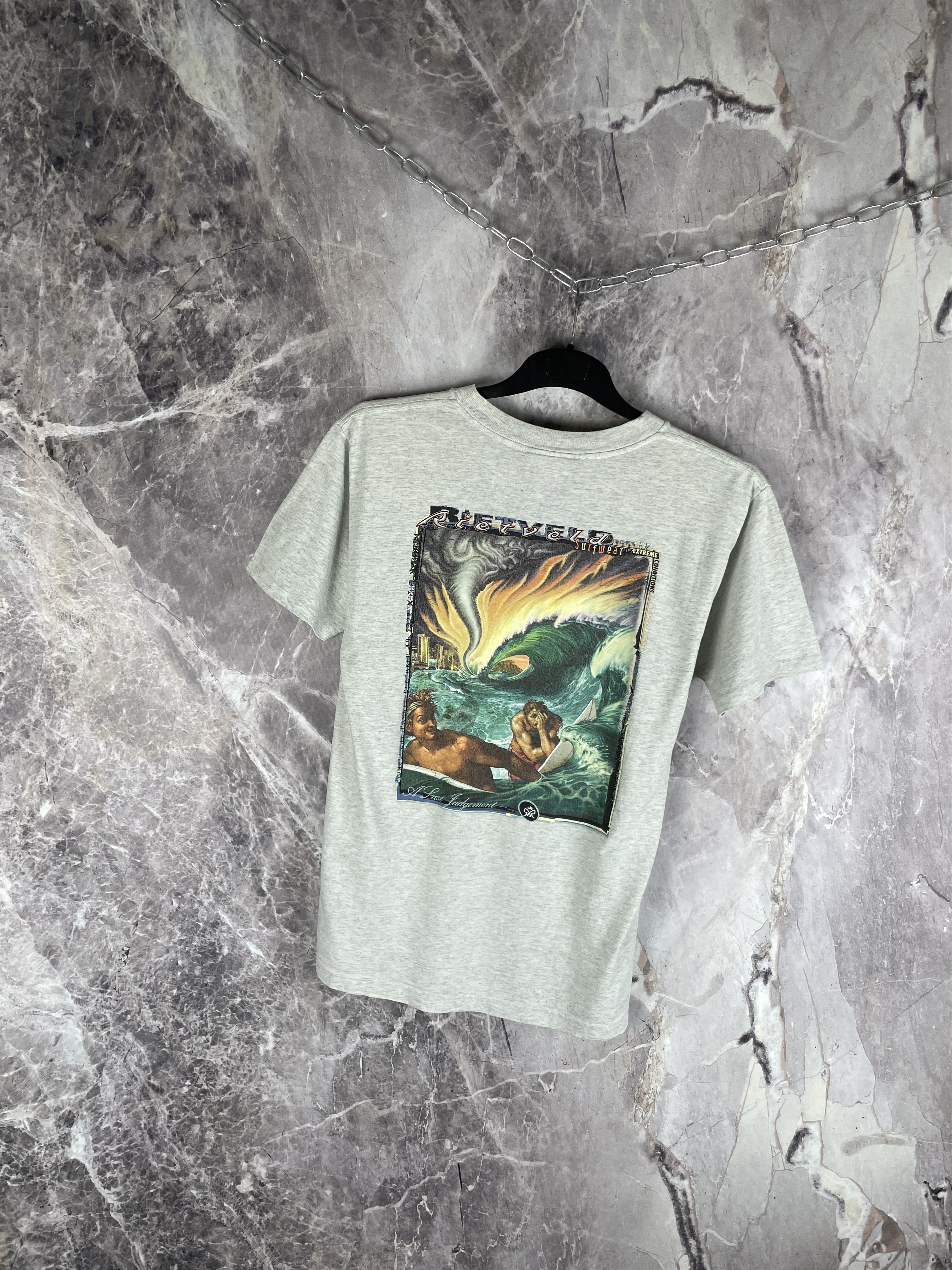 Vintage Vintage Faded 90s Rietveld USA Surfing Tshirt Size US M / EU 48-50 / 2 - 2 Thumbnail