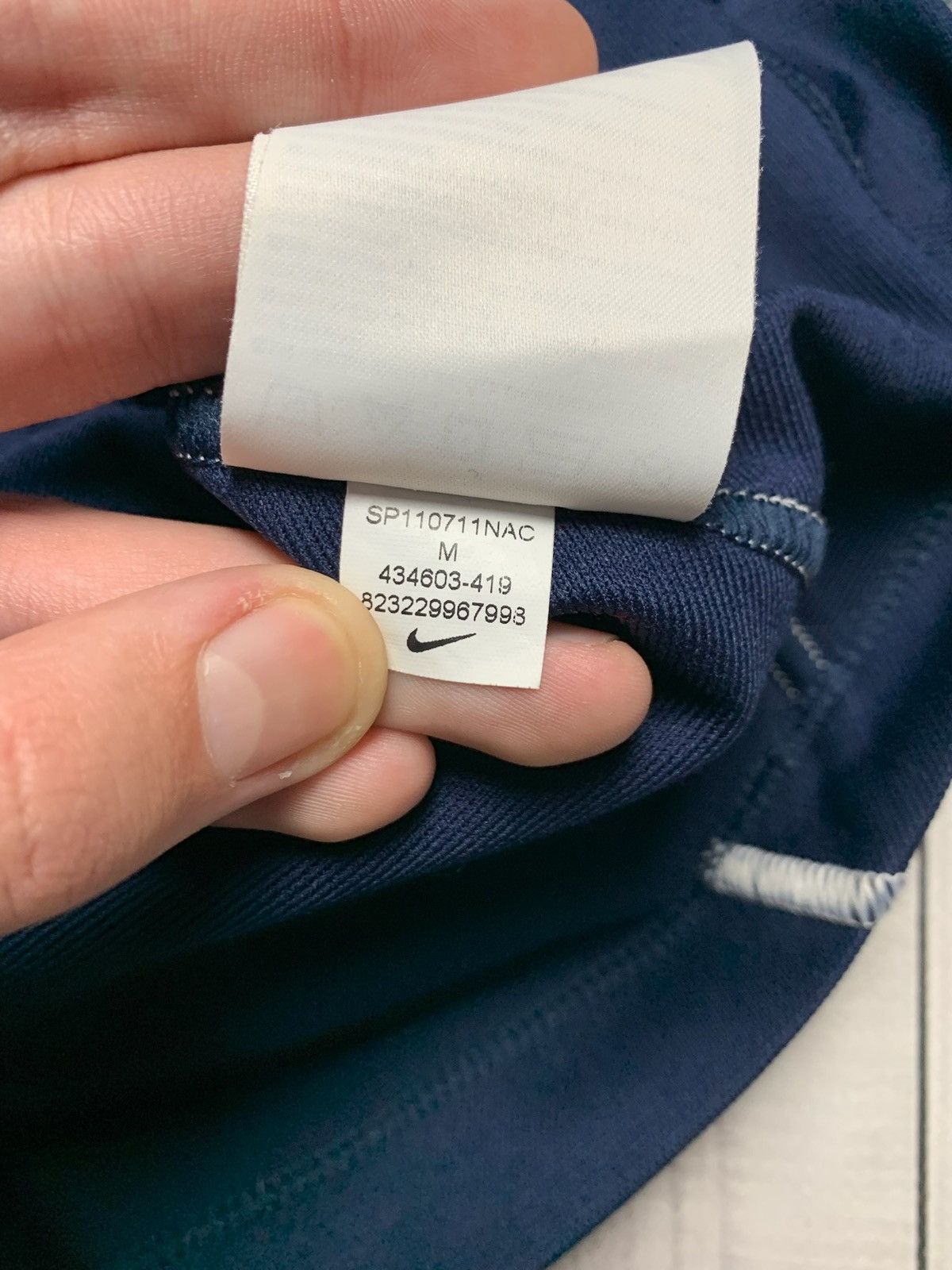 Nike × Vintage Vintage Nike polo navy logo line size M Size US M / EU 48-50 / 2 - 5 Thumbnail
