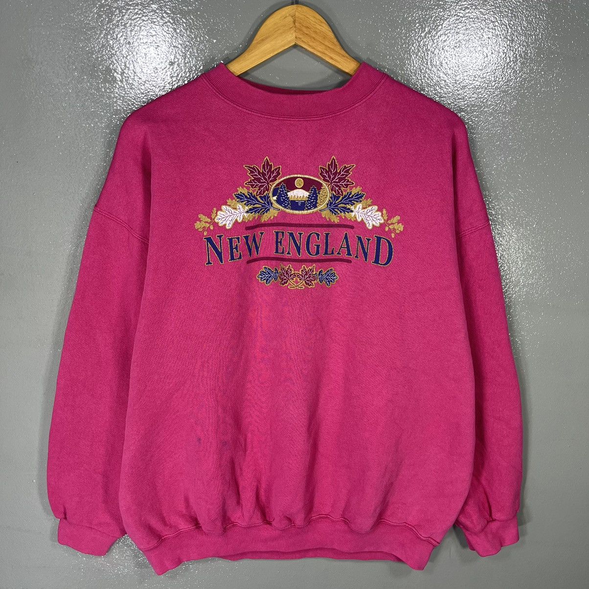Tultex × Vintage VINTAGE 90s TULTEX NEW ENGLAND BIG LOGO PRINTED Size US XL / EU 56 / 4 - 1 Thumbnail