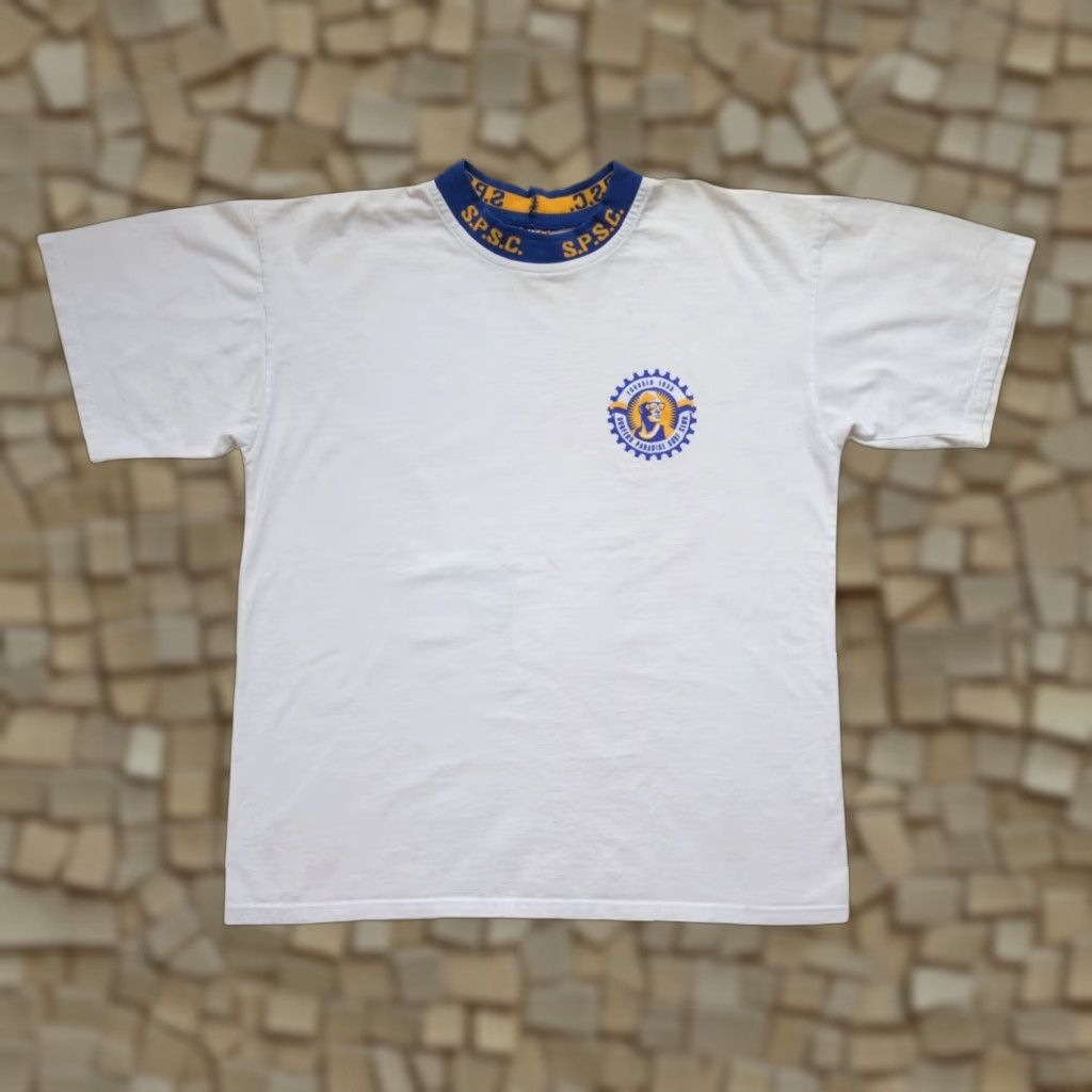 Vintage VINTAGE 80s 90s SURF CLUB SPORT JAPAN USA AUSTRALIA WHITE GRAPHIC RINGER T SHIRT MD M SHIRT Mens Size US M / EU 48-50 / 2 - 1 Thumbnail