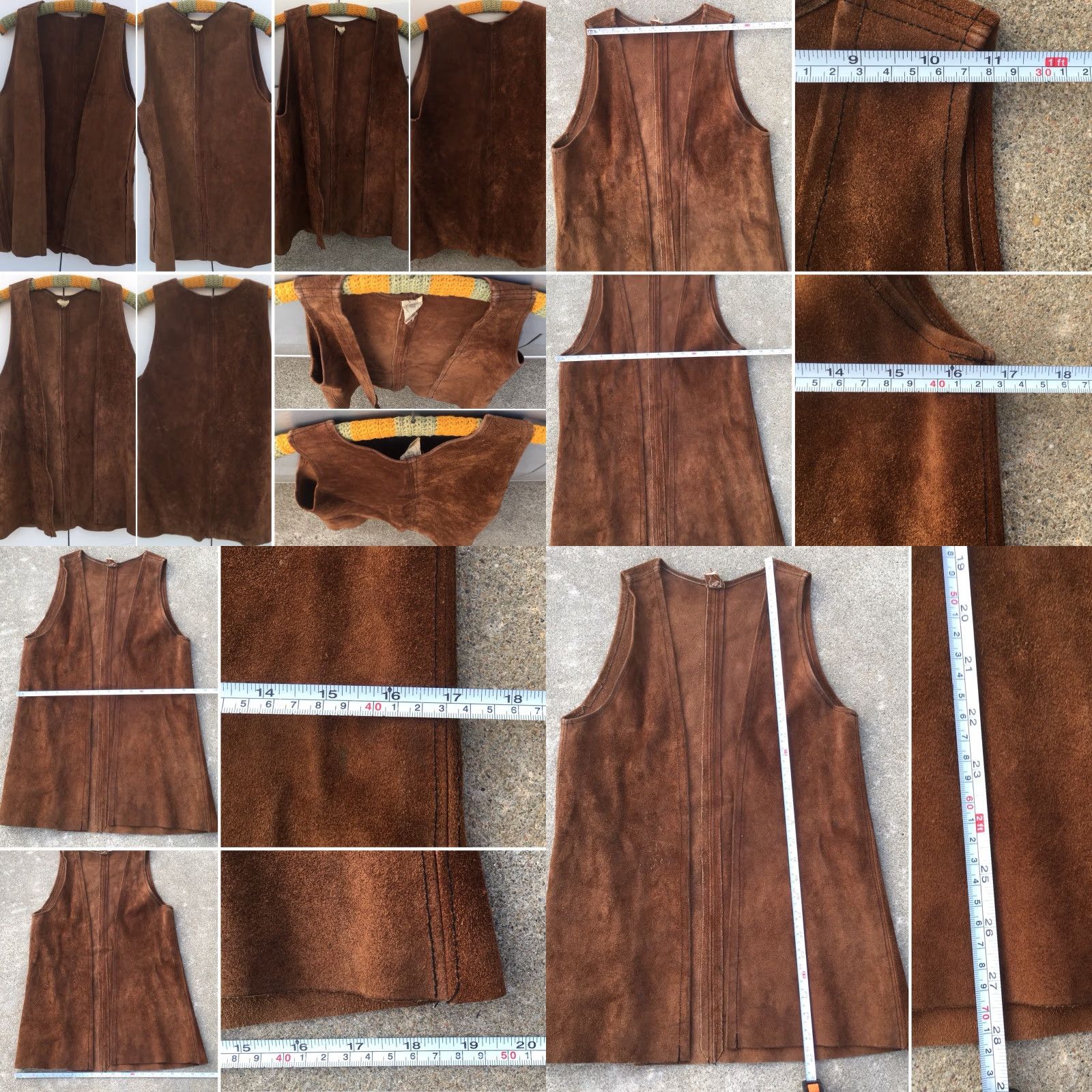 Vintage VINTAGE Georgetown Leather Washington DC Suede Vest Hippie Boho Festival S M Leather Vest Brown Suede Vest Mens Womens Boys Girls 1960s 1970s Size S / US 4 / IT 40 - 8 Thumbnail