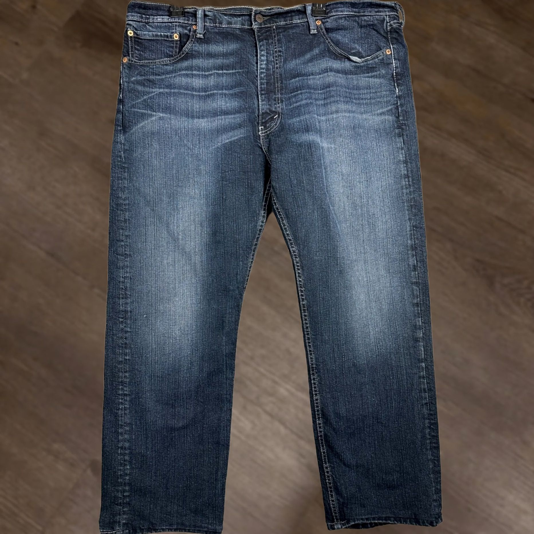 Levi's Levi's 505 Jeans Mens 40X27 Blue Regular Fit Straight 5 Pocket Stretch Casual EUC Size US 40 / EU 56 - 1 Thumbnail