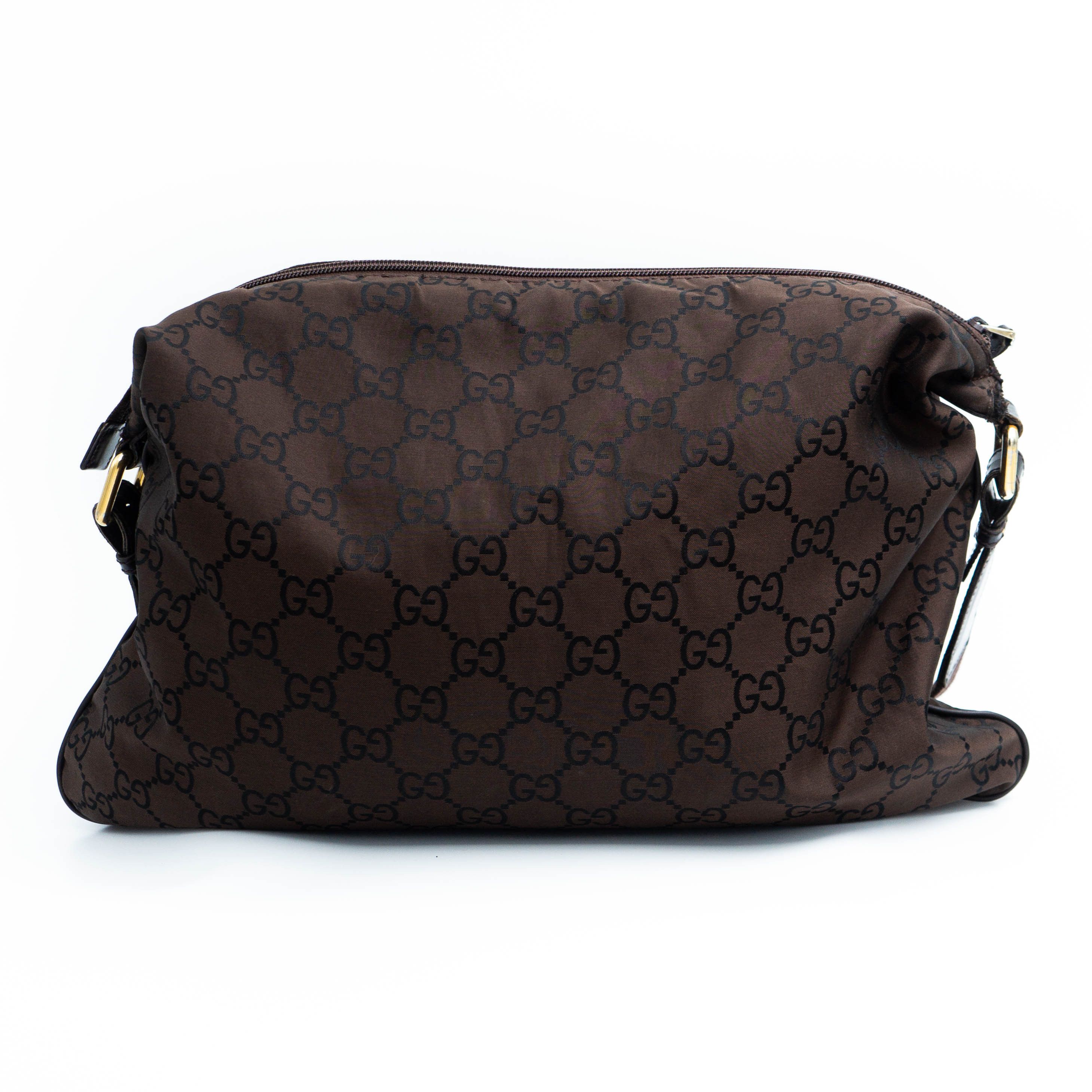 Gucci GUCCI 190628 GG Brown Nylon Monogram Shoulder Bag Size ONE SIZE - 2 Thumbnail