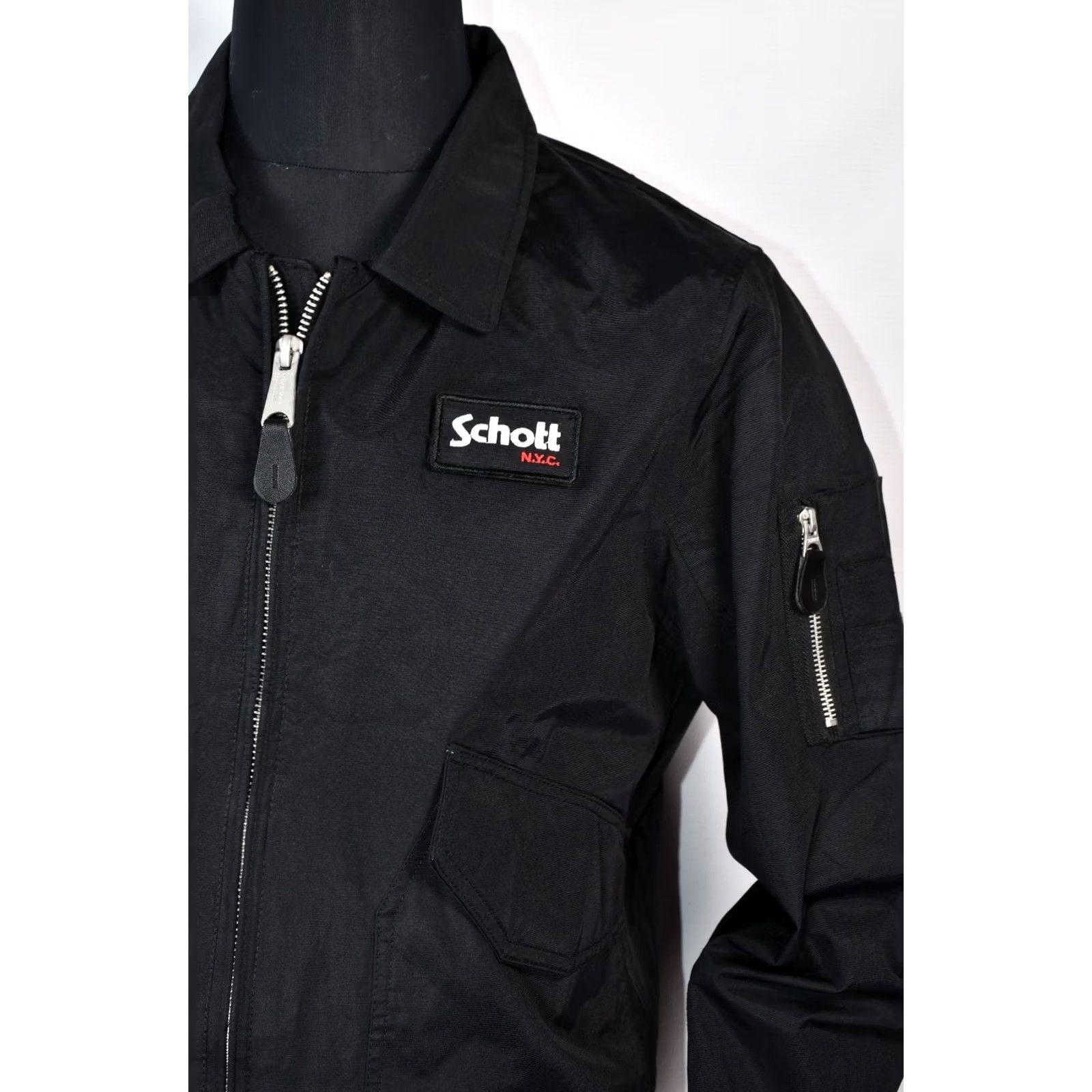 Schott Schott NYC Barnes Varsity Jacket Men's L Black Size US L / EU 52-54 / 3 - 3 Thumbnail