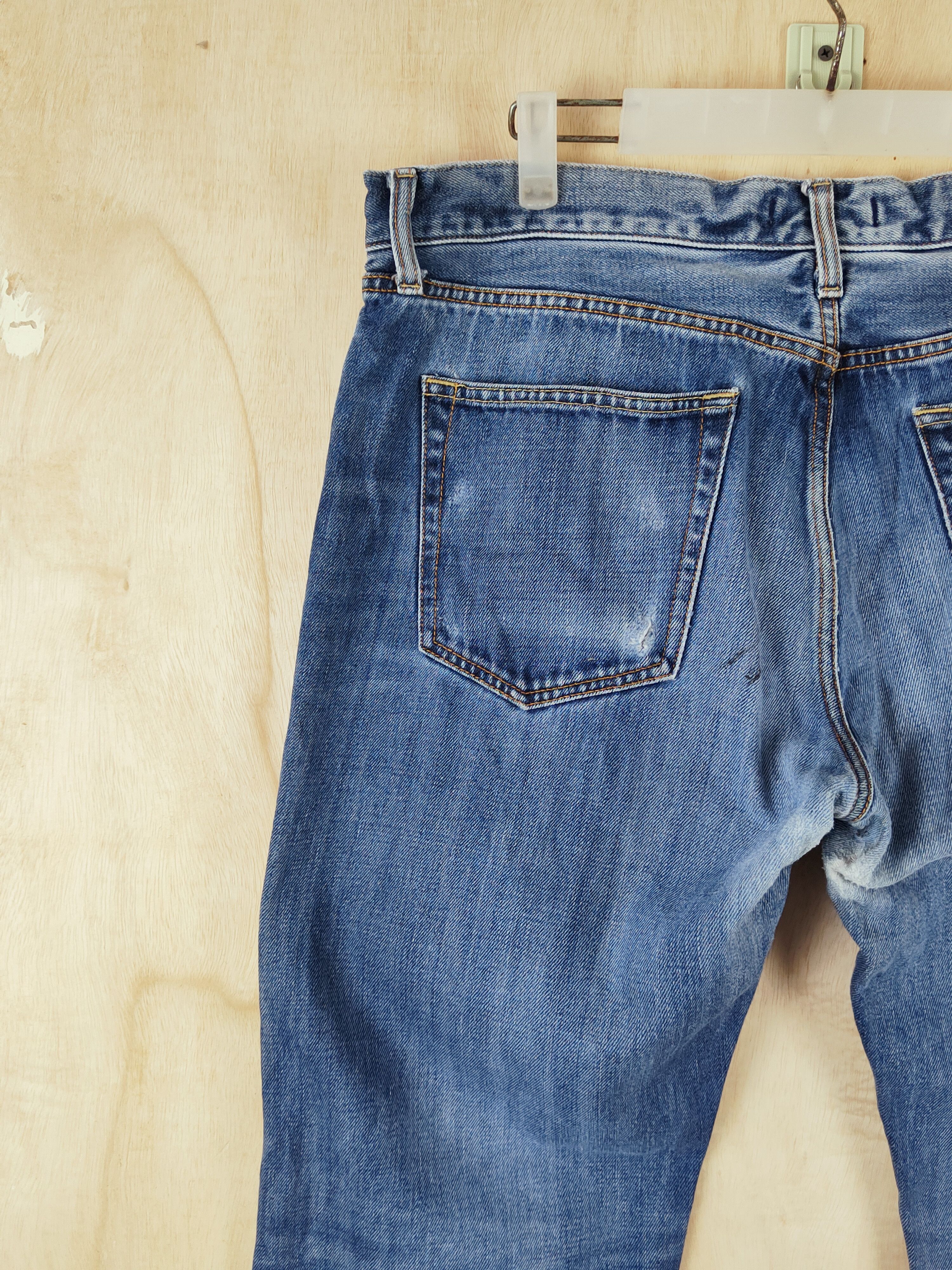 Japanese Brand Uniqlo japanese fabric by Kaihara Ripped Jeans #S2646 Size US 36 / EU 52 - 8 Thumbnail