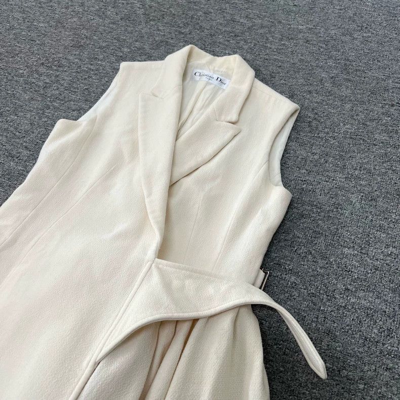 Dior Dior Sleeveless Wool Silk Belted Dress-2506 Size M / US 6-8 / IT 42-44 - 5 Thumbnail