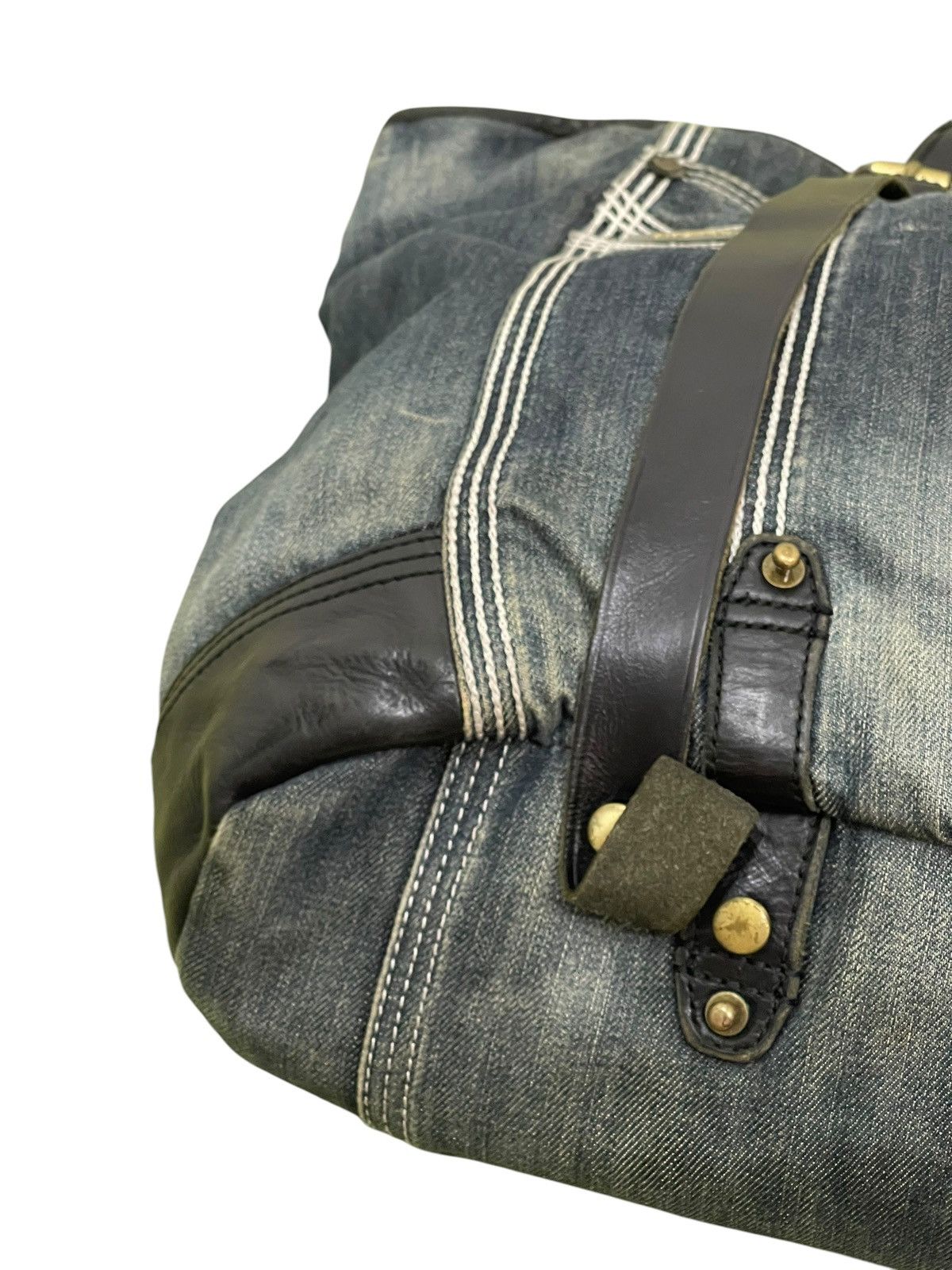 Diesel Leather Denim Vtg Y2k Diesel Industry Tote Shoulder Bag 1🟩2 Size ONE SIZE - 7 Thumbnail