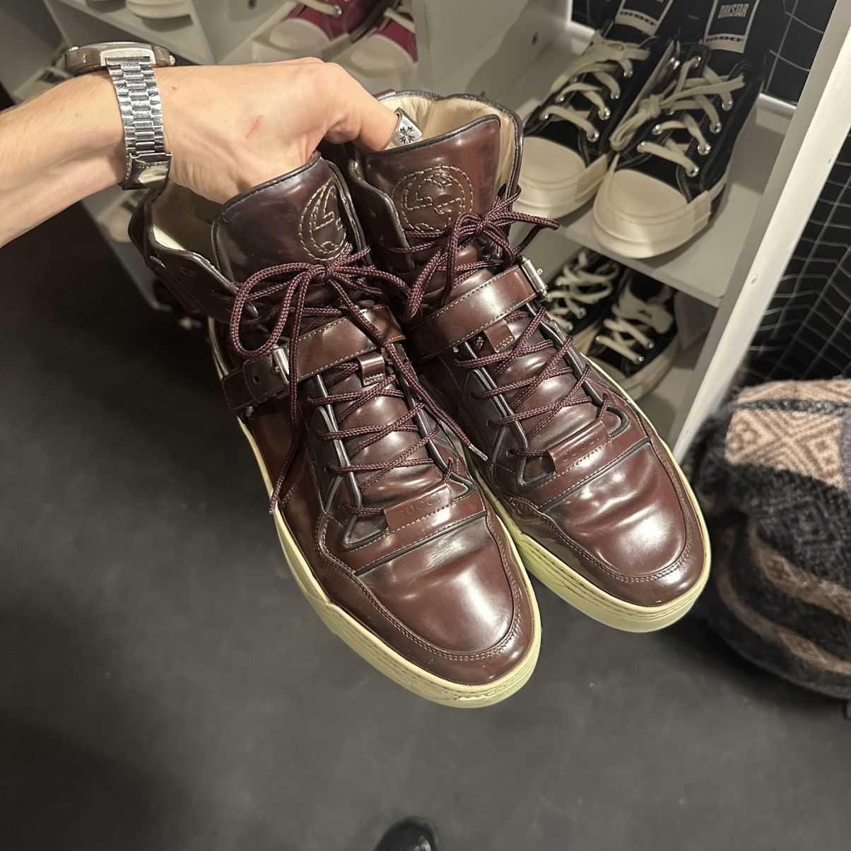Gucci 90s VINTAGE HIGH-TOP SNEAKERS Size US 10 / EU 43 - 3 Thumbnail