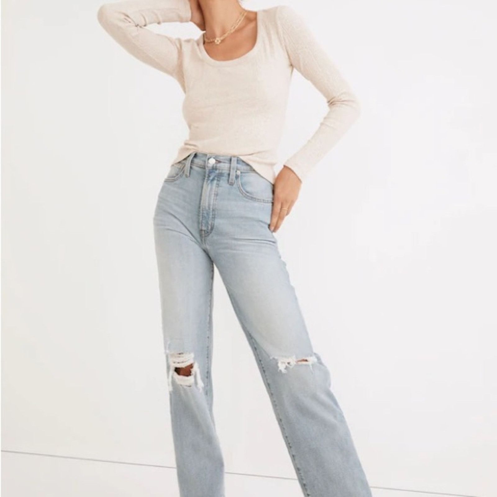 Madewell Madewell The Perfect Vintage Straight Denim Jeans Women’s 25 Size 25" / US 0 / IT 36 - 3 Thumbnail