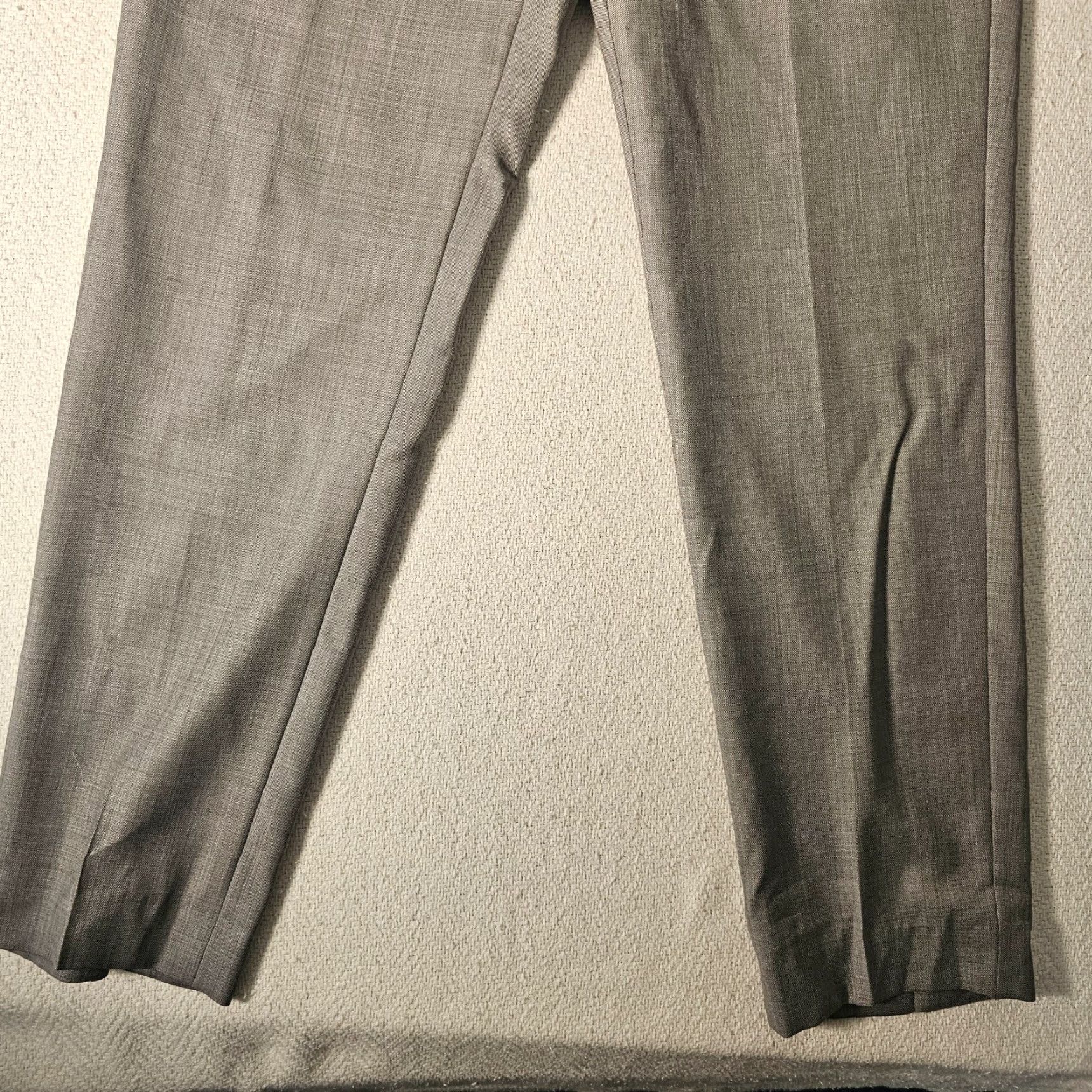 Vintage Ryan Seacrest Distinction Pants Adult 32 x 32 Gray Wool Blend Flat Front Dress Pants Mens Size US 32 / EU 48 - 2 Thumbnail
