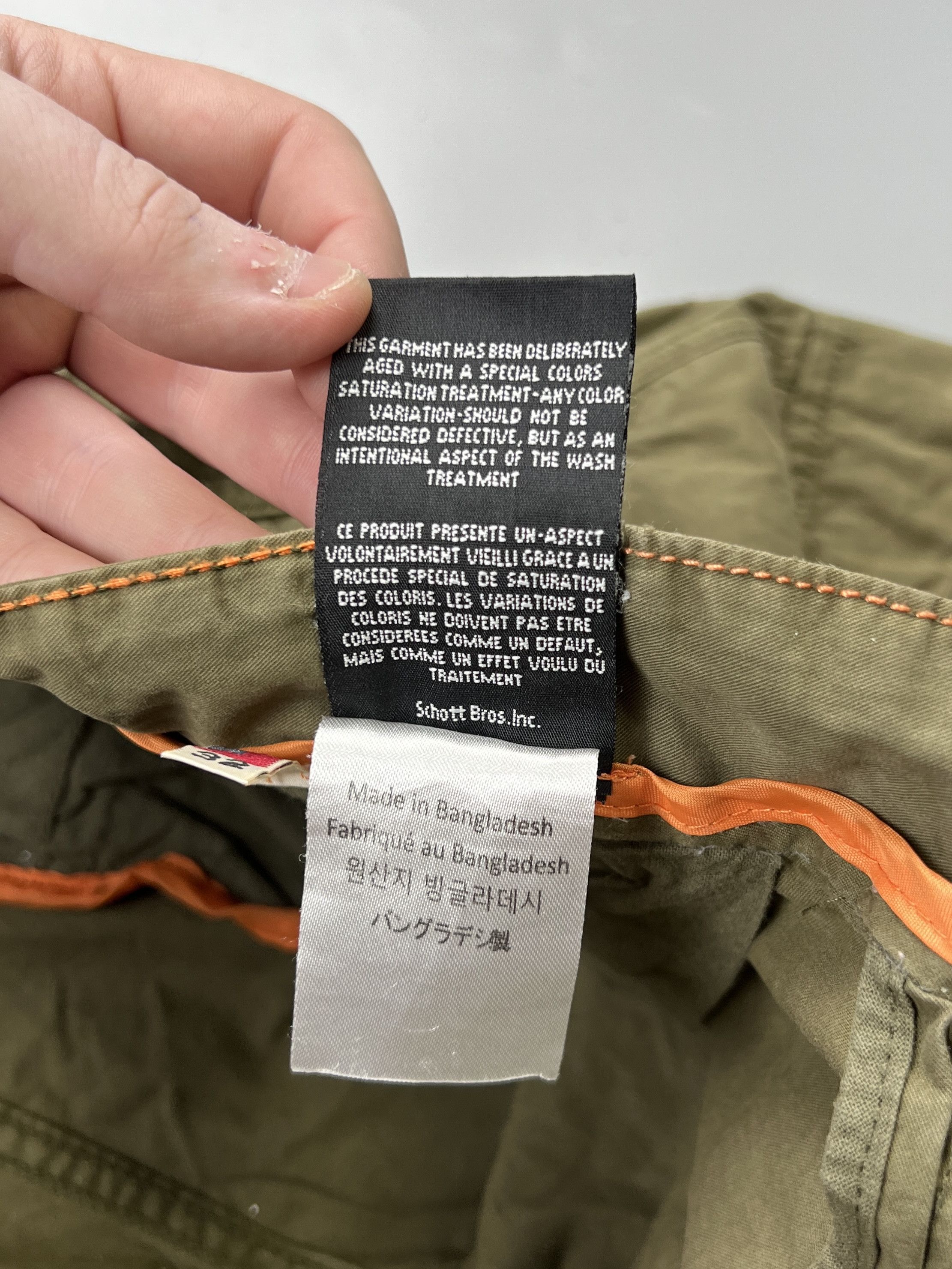 Schott Schott Military Cargo Shorts (Y0862) Size US 32 / EU 48 - 10 Thumbnail