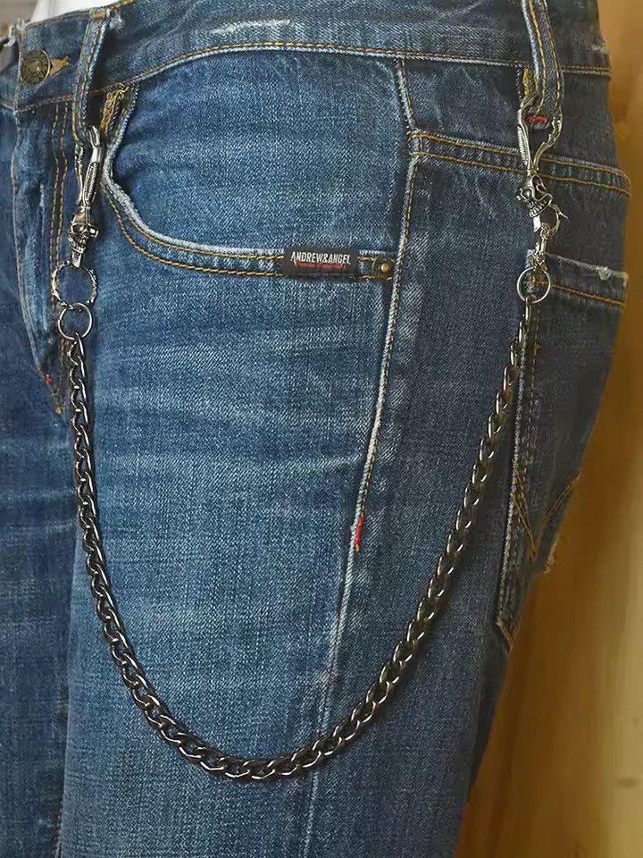 Other 10mm chain large skull blet U-hook pant chain Size ONE SIZE - 1 Thumbnail