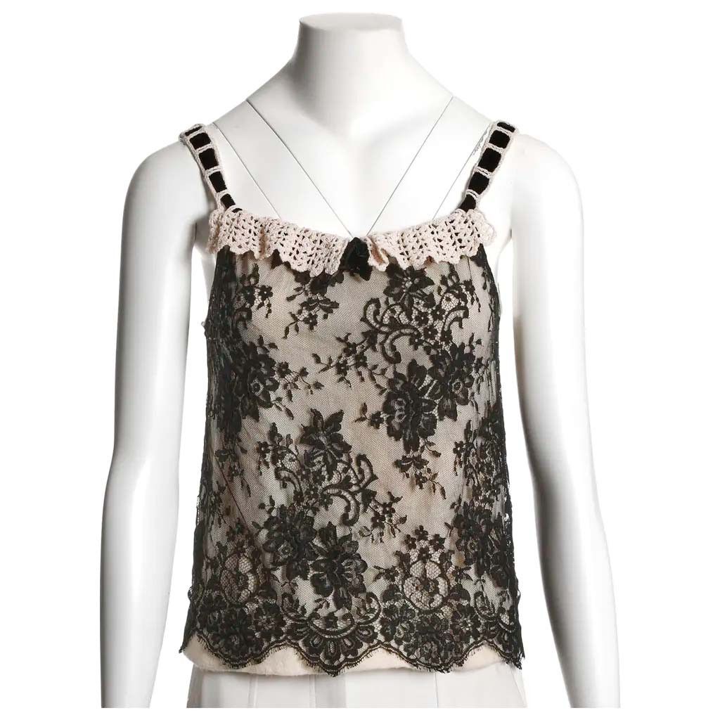 Dior Christian Dior Galliano 2005 Vintage Black tank top Size XS / US 0-2 / IT 36-38 - 2 Thumbnail