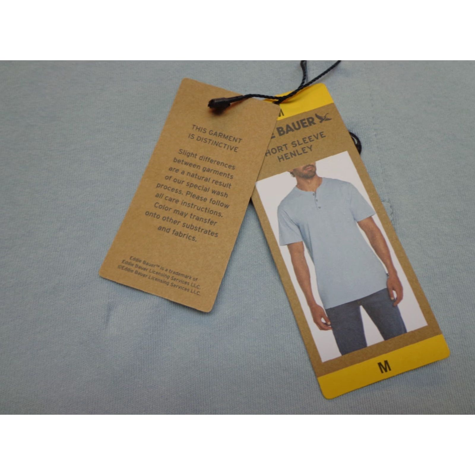 Eddie Bauer Eddie Bauer Men's Short Sleeve Henley T Shirt Blue Medium NEW Size US 31 - 2 Thumbnail