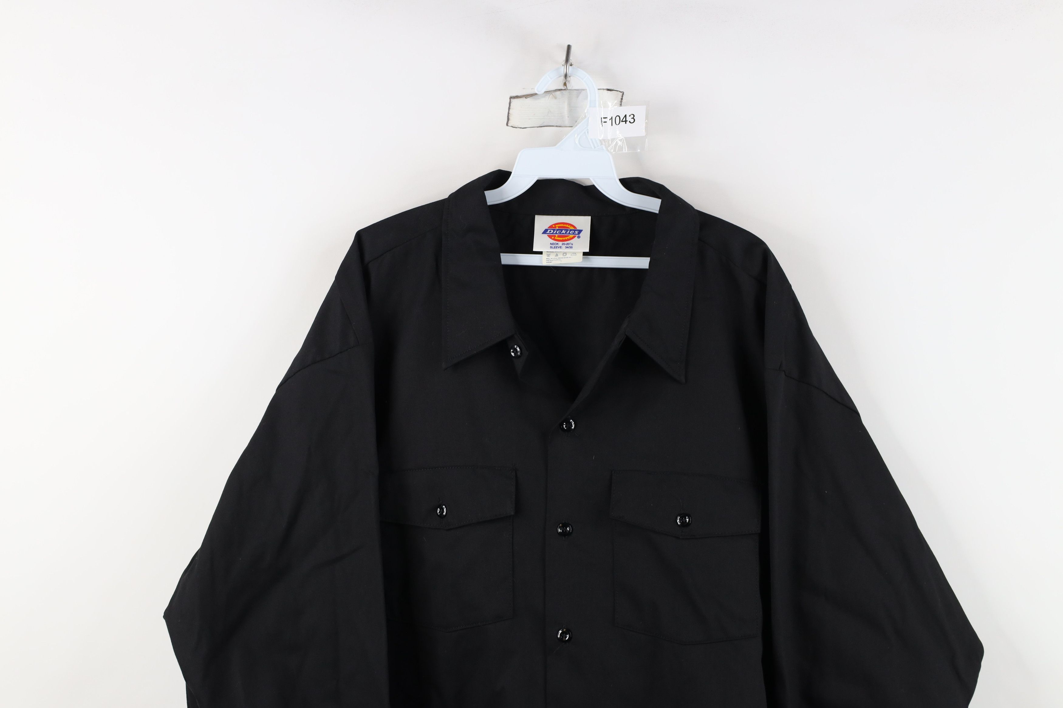 Dickies Vintage 90s Dickies Workwear Mechanic Button Shirt Black USA Size US XL / EU 56 / 4 - 2 Thumbnail