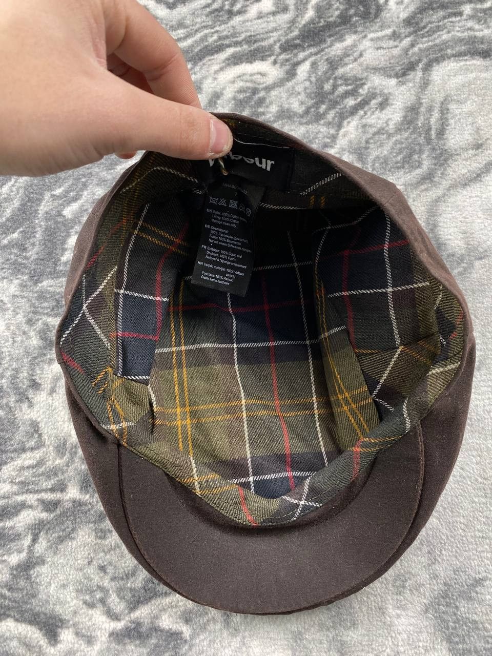 Barbour NEW Barbour Waxed Cotton Flat Cap Men Size 7 Brown Size ONE SIZE - 5 Thumbnail