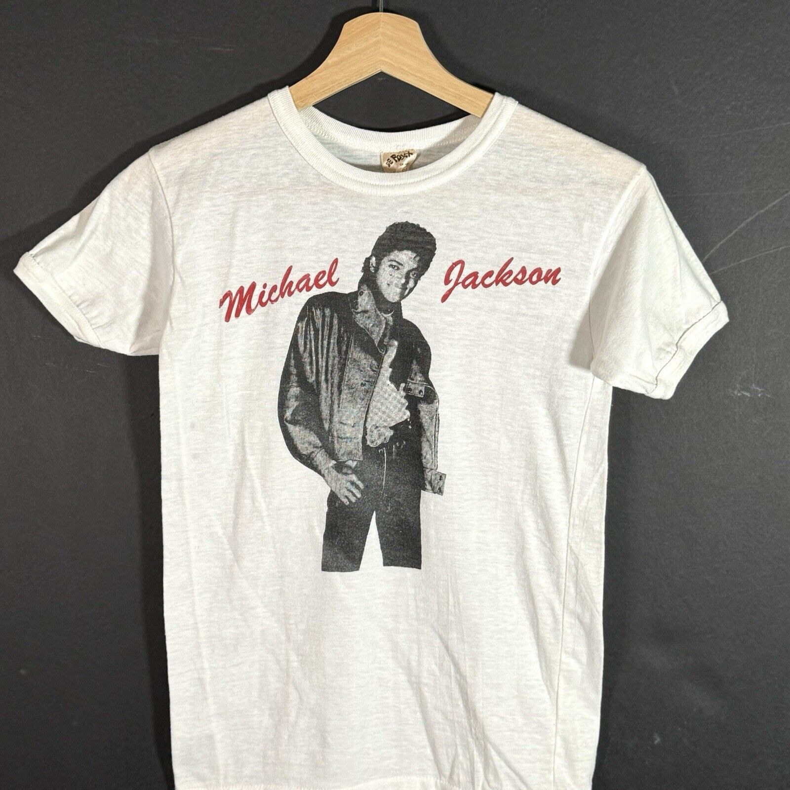 Band Tees × Vintage Women’s VTG 1980’s Michael JacksonGraphic Babydoll T-shirt S Size XS / US 0-2 / IT 36-38 - 2 Thumbnail