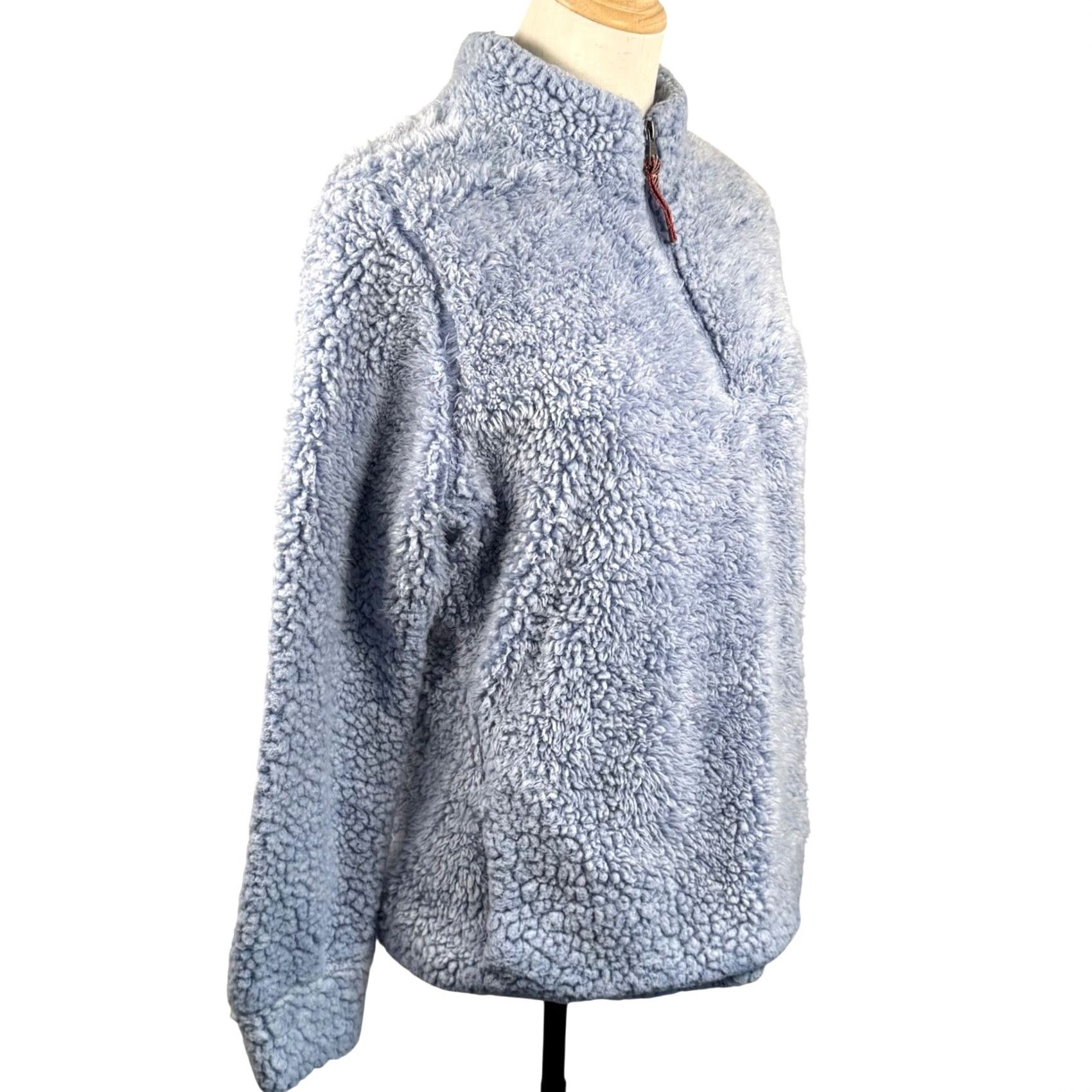 Weatherproof Weatherproof Vintage M Womens Pullover Sherpa Fleece Zip Blue Quarter Zip Mock Neck Ski Casual Winter Size M / US 6-8 / IT 42-44 - 3 Thumbnail