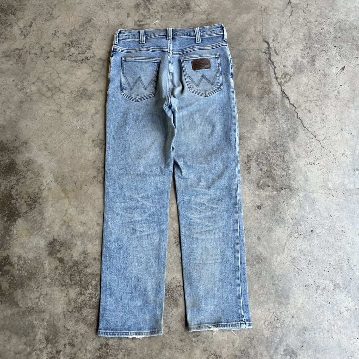 Wrangler 🔥Vintage Wrangler Stoned Washed Ripped Distress Denim Jeans Size US 30 / EU 46 - 4 Thumbnail