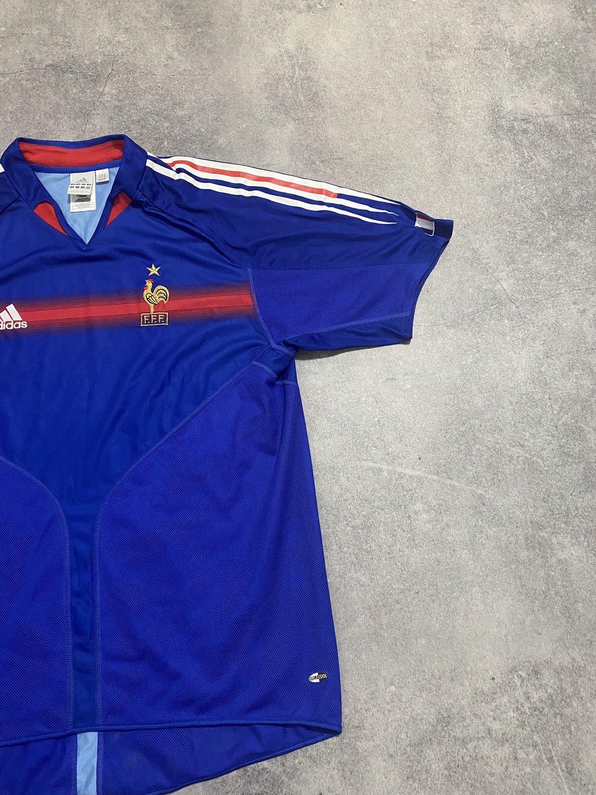 Adidas France 2004/05 Home Football Shirt Soccer Jersey Adidas Size US XL / EU 56 / 4 - 3 Thumbnail