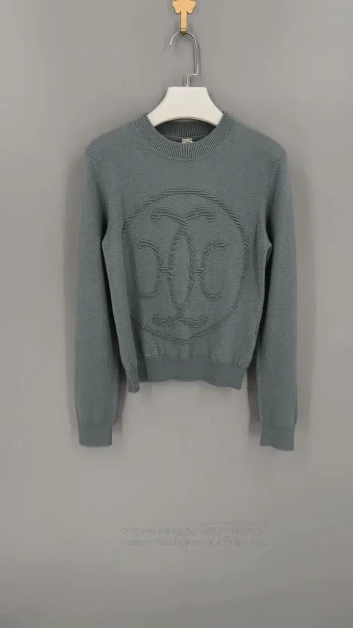 Hermes Hermes Solid color pattern intarsia crewneck sweater Size XS / US 0-2 / IT 36-38 - 1 Thumbnail